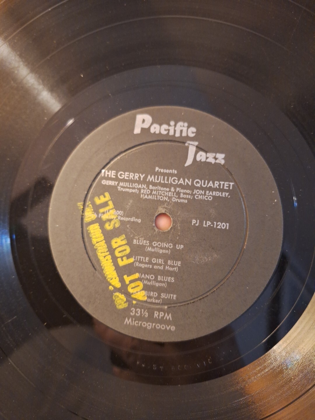 Gerry Mulligan – California Concerts 1955 Pacific Jazz Records LP-1201 Promo EX