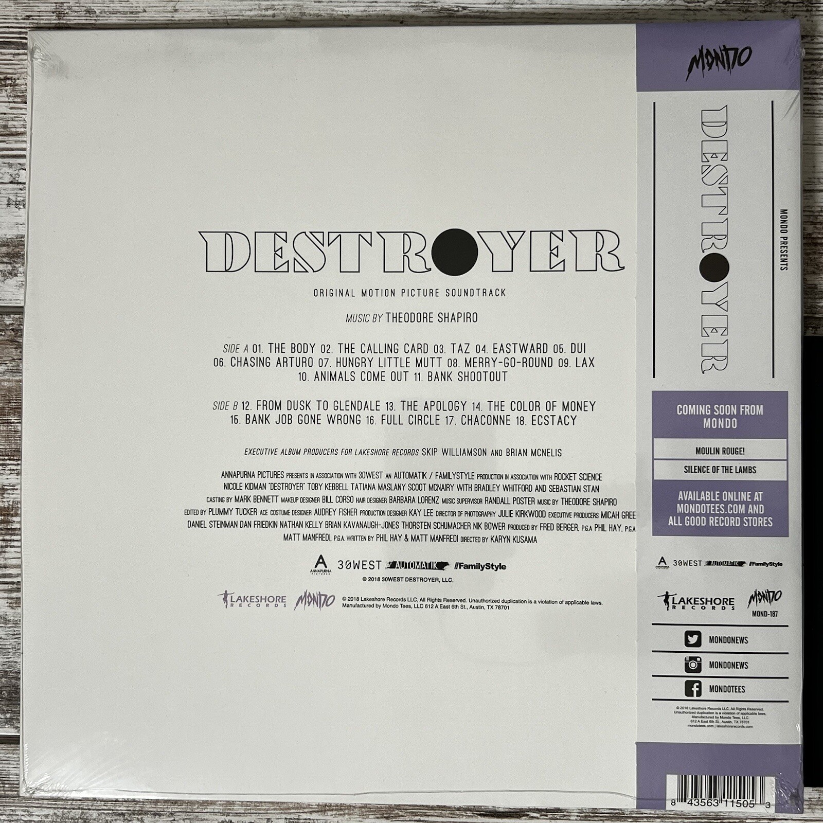 Theodore Shapiro Destroyer (Original Motion Picture Soundtrack) Purple Splatter