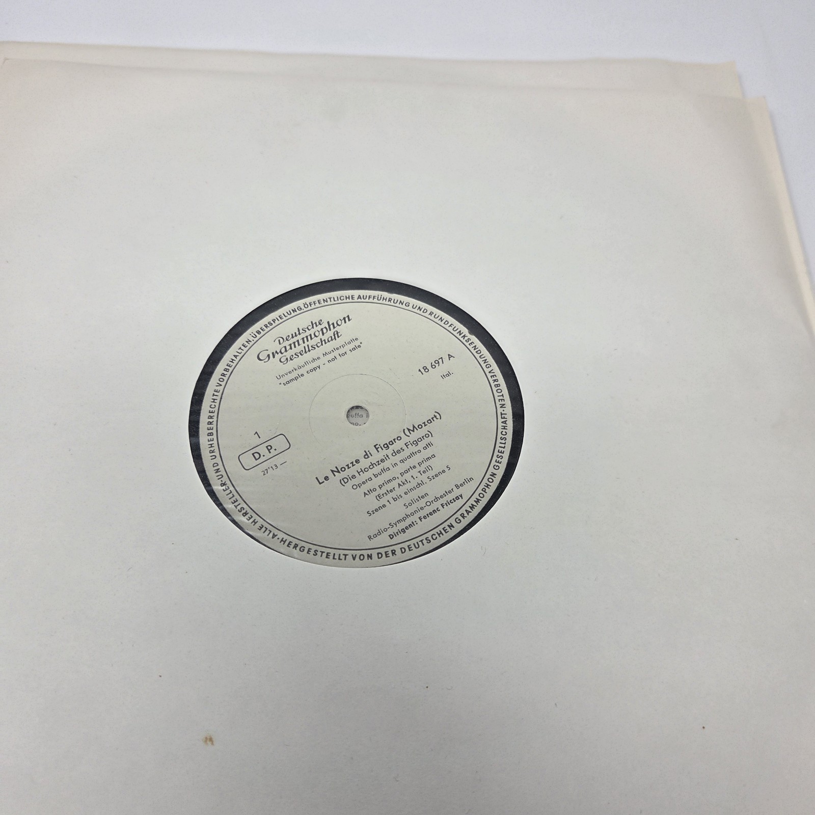 1961 Mozart Le Nozze Di Figaro Deutsche Grammophon 3 LP Box Set – Sample Copy