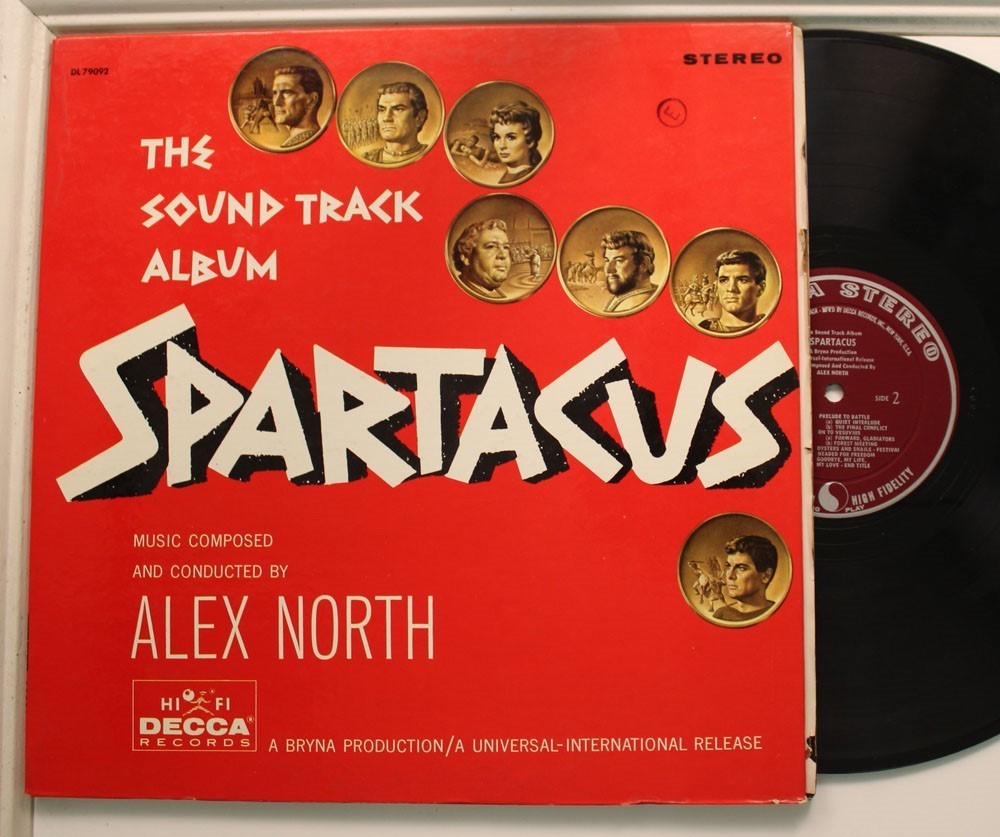 Alex North Lp Spartacus On Decca – Vg+ To Vg++/ Vg++