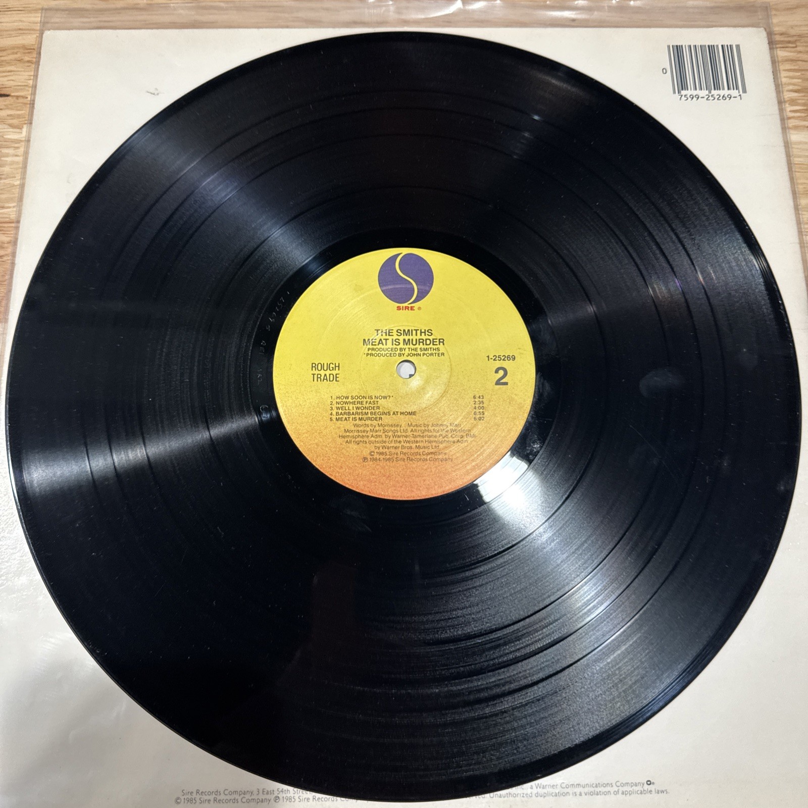 The Smiths Meat Is Murder Rough Trade Sire LP Vinyl Record