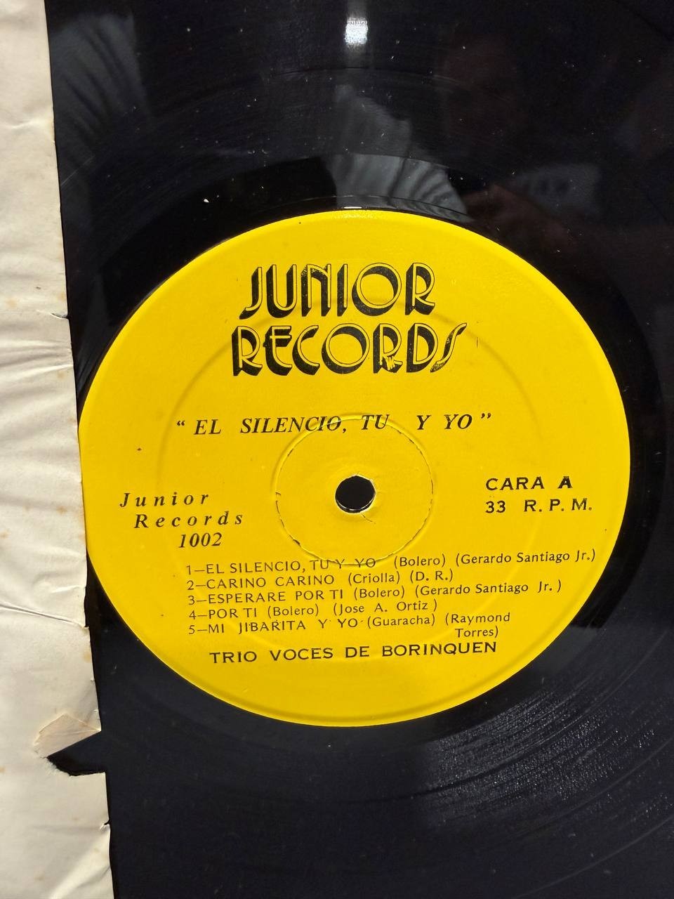 Trio Voces De Borinquen – El Silencio, Tu y Yo LP Vinyl Record Junior Records…