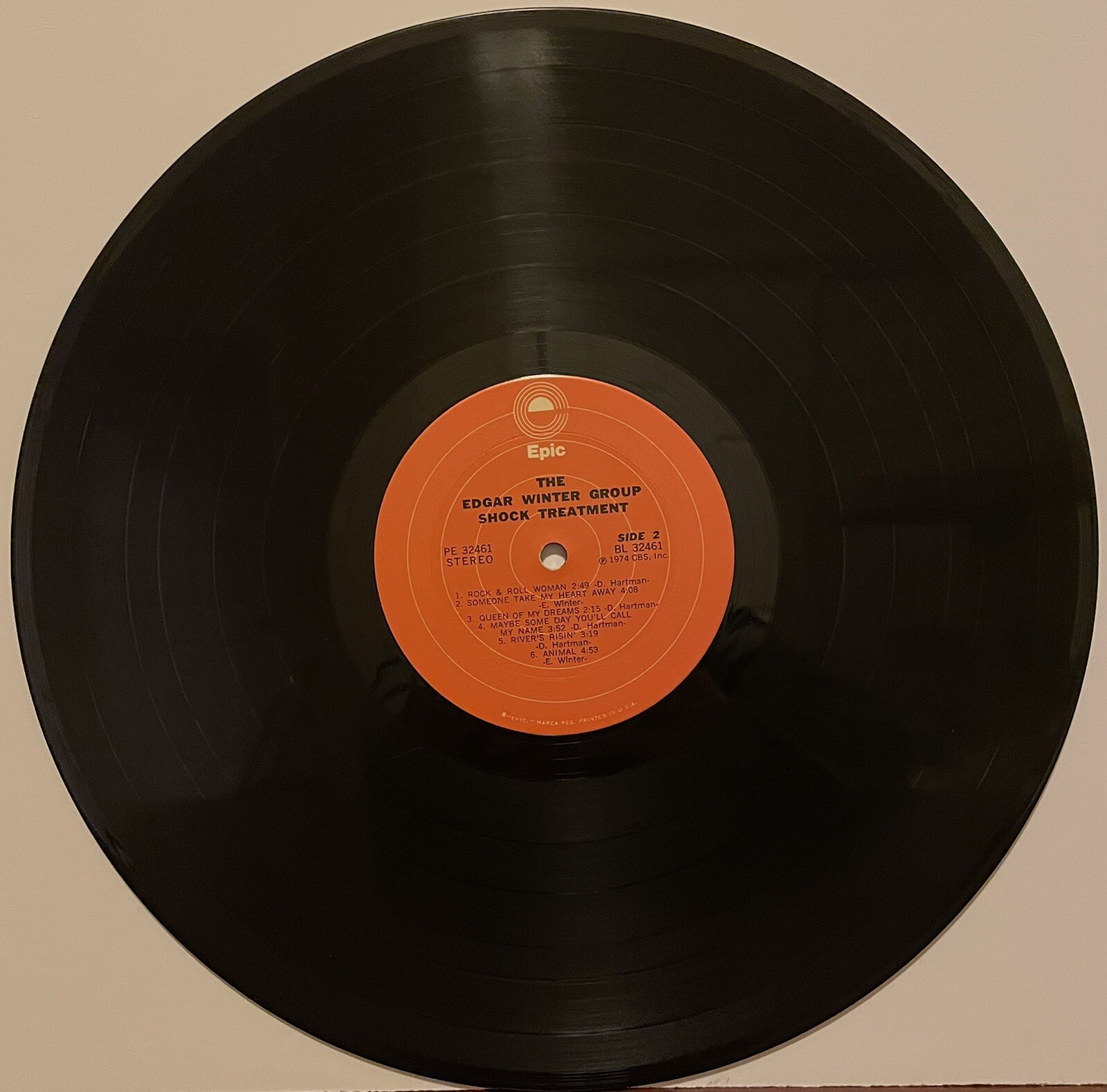 EDGAR WINTER GROUP Shock Treatment 1974 PE32461 Vinyl Album UltraSonic Clean EX