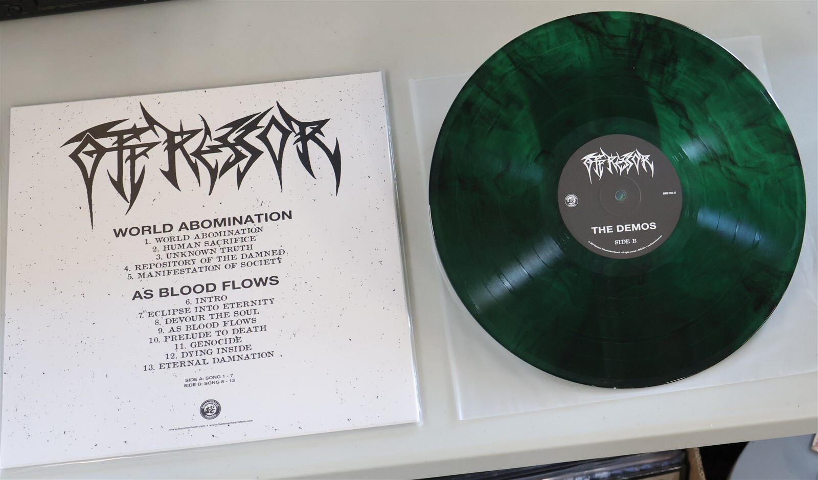 Oppressor The Demos Green / Black Marble Vinyl LP Record new