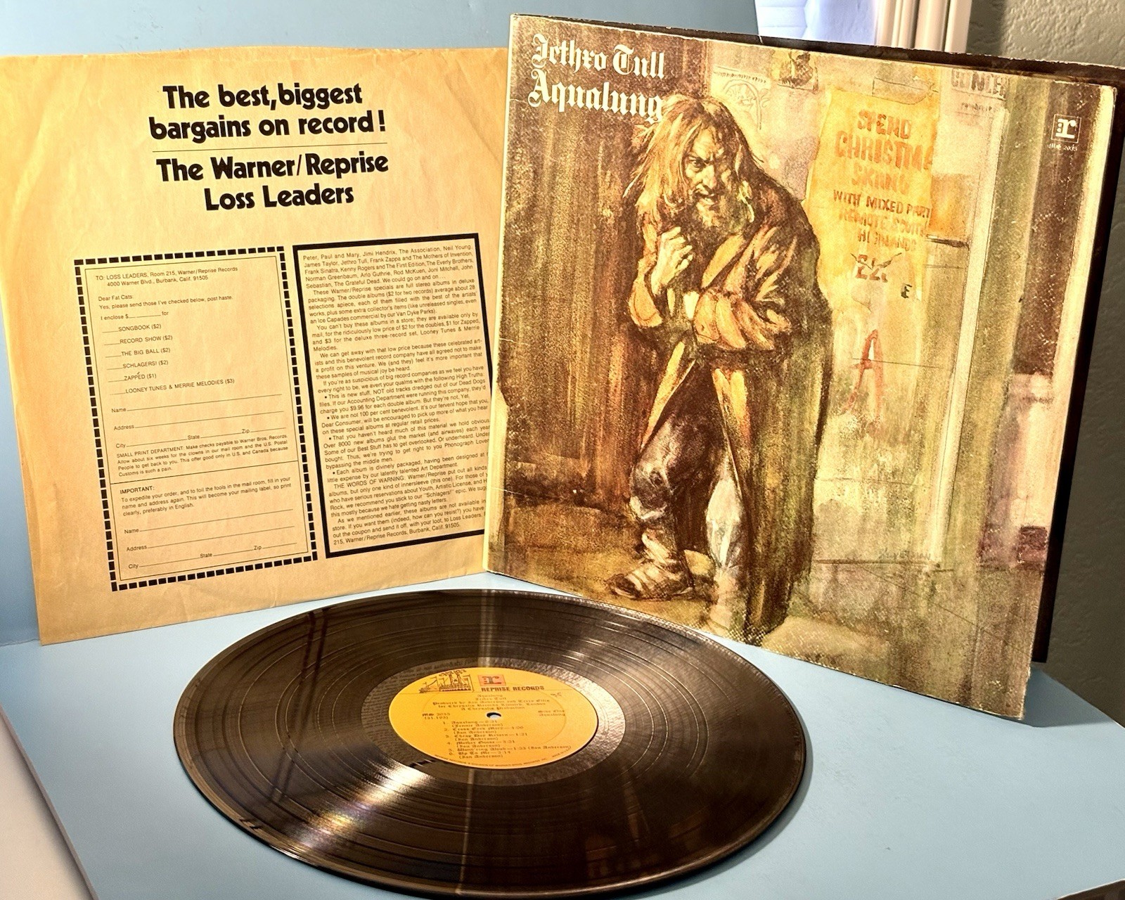 Jethro Tull Aqualung 1971 Vinyl LP (VG+!) First Edition! RARE!