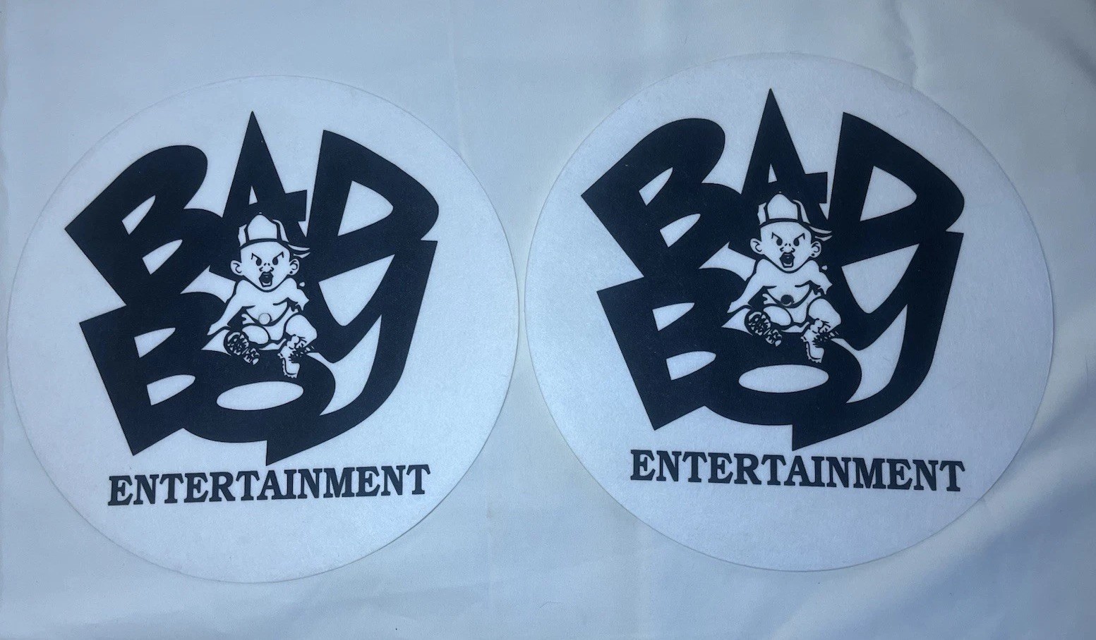 Original Vintage Bad Boy Entertainment DJ Slip Mat RARE Biggie Notorious B.I.G.