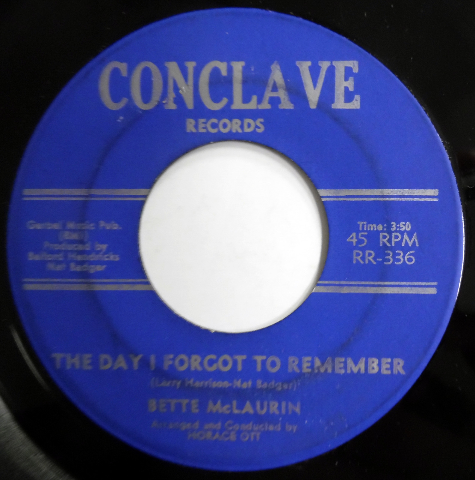 BETTE McLAURIN 45 Masquerade Is Over / The Day I Forgot To NORTHERN SOUL c1927