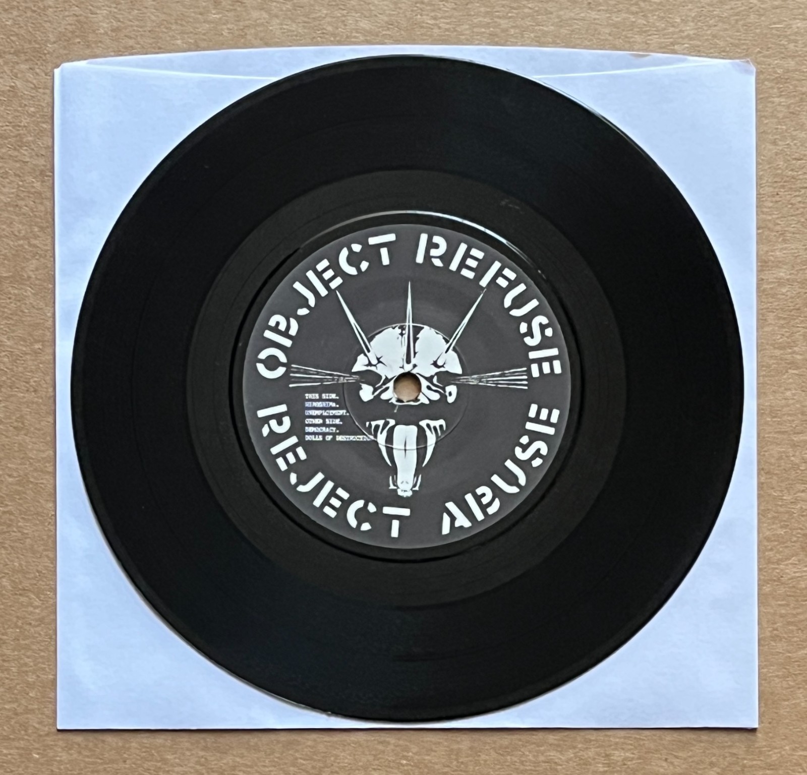 DIRT – OBJECT REFUSE REJECT ABUSE – 1981 CRASS RECORDS 7″ – UK Import 321984/6