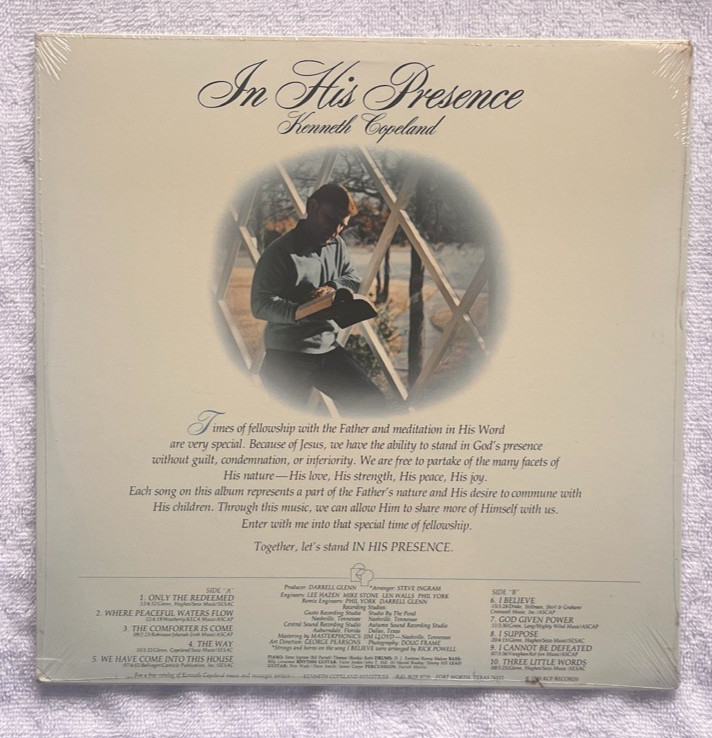 KENNETH COPELAND “In His Presence” ’80 SEALED FIRST PRESS! w/ D.J. FONTANA Mint!