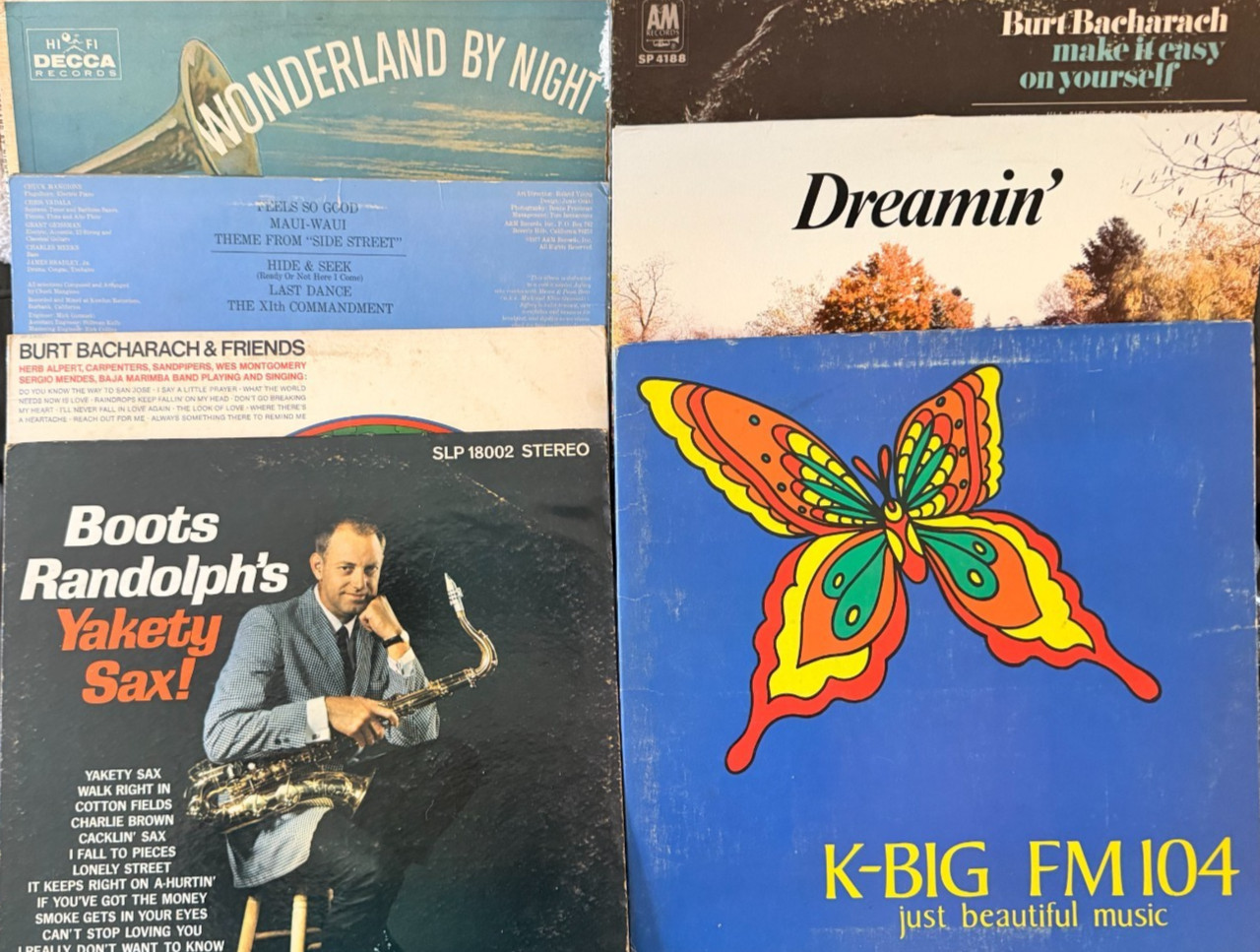 Vintage Easy Listening Vinyl LP Lot 7 Bacharach Mangione Kaempfert Randolph