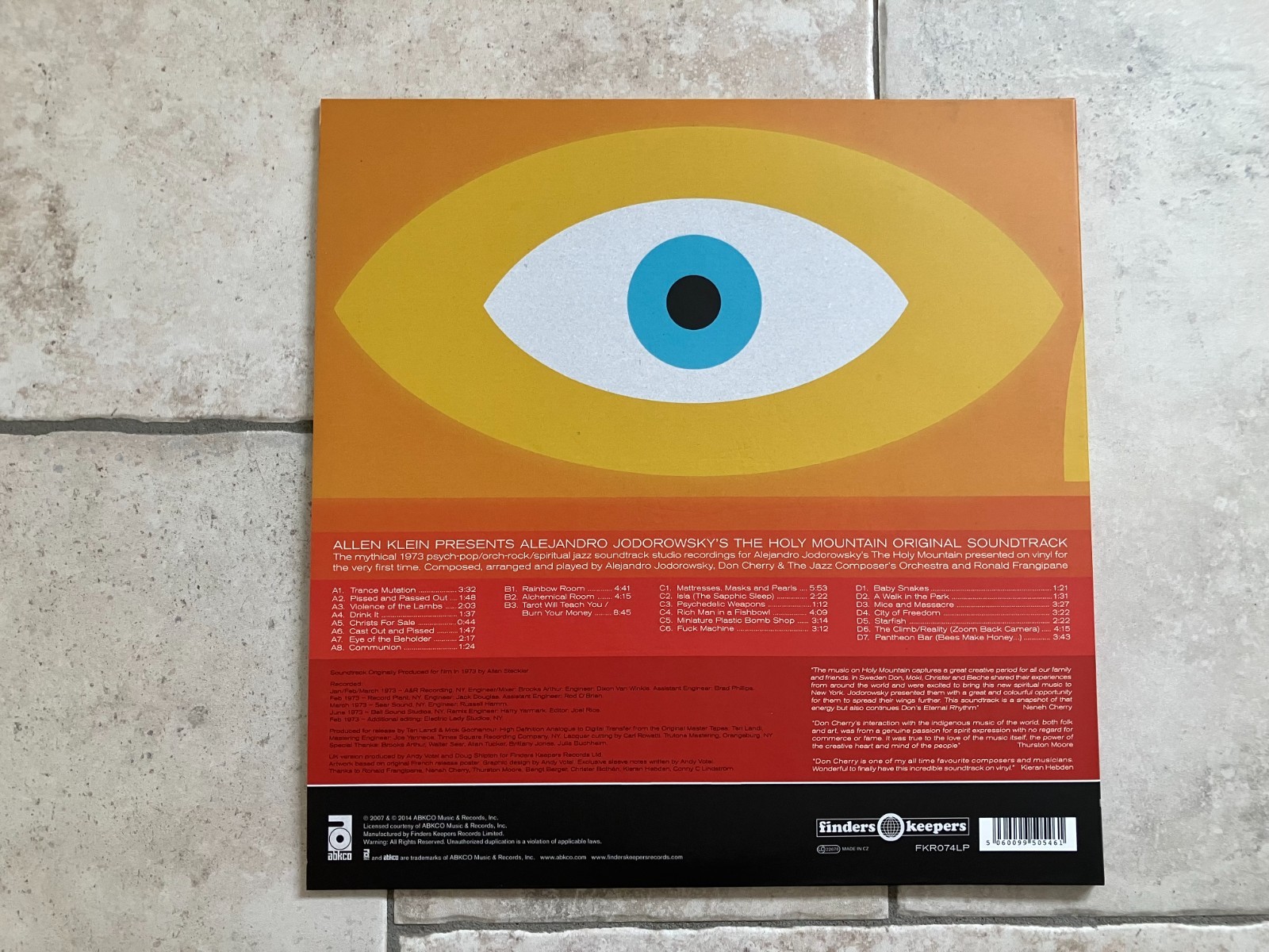 Jodorowsky ‎_ The Holy Mountain _ 2 X Vinile LP 33giri 12″ Soundtrack _ 2014 UK