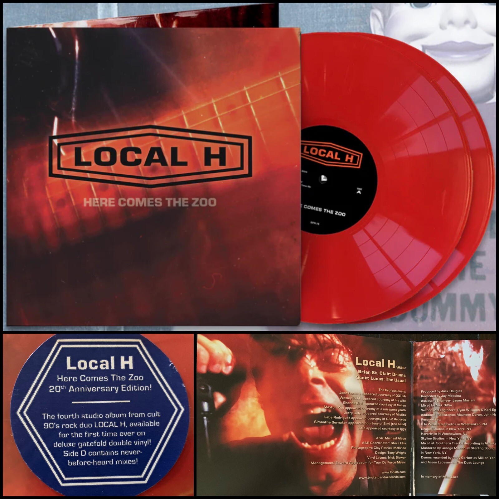 LOCAL H Here Comes the Zoo LP Red Vinyl 1st Press-Nirvana Spacehog Harvey Danger