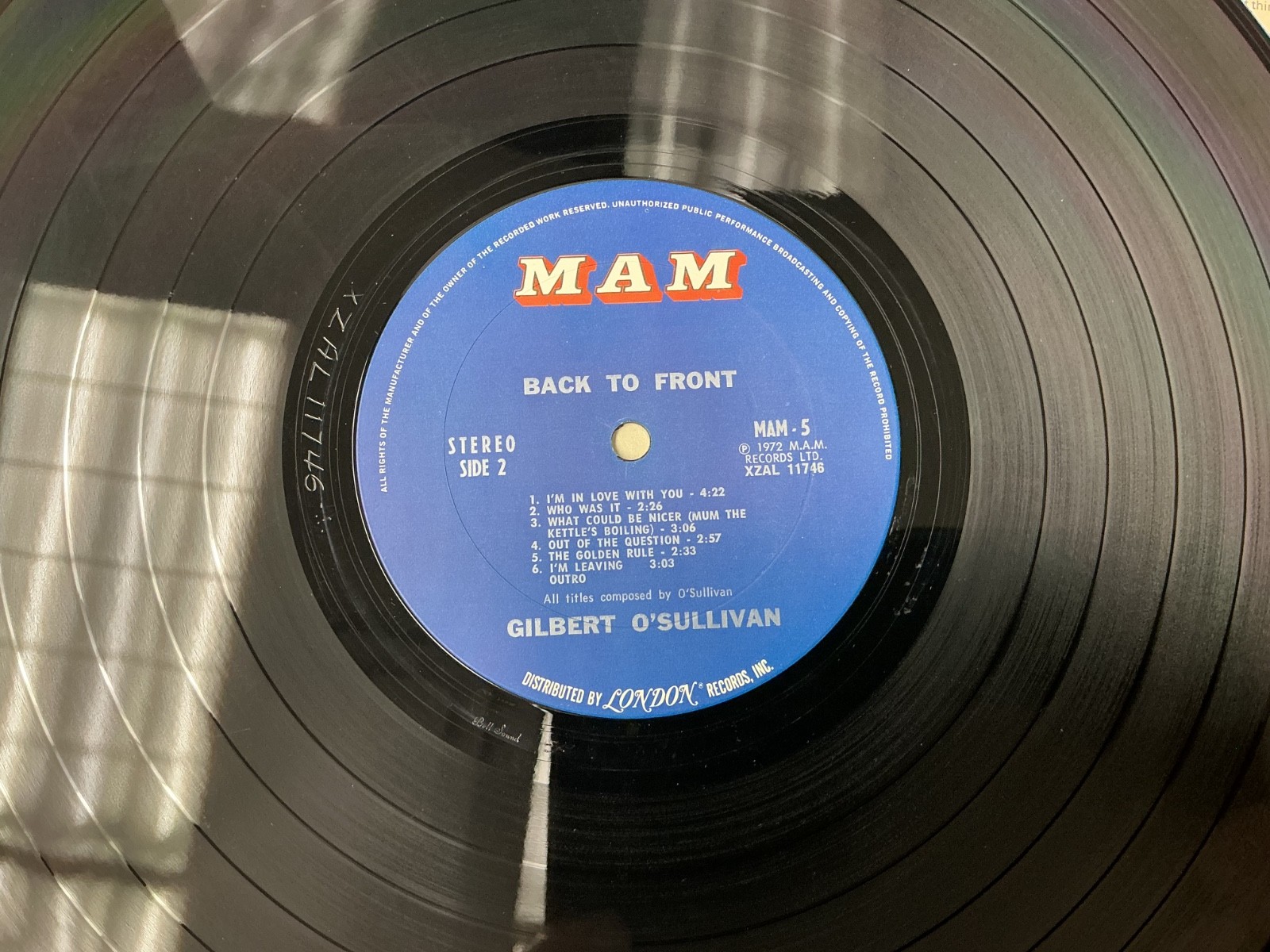 Gilbert O’Sullivan – Back To Front 1972 LP MAM-5 / Ultrasonic Cleaned / NM