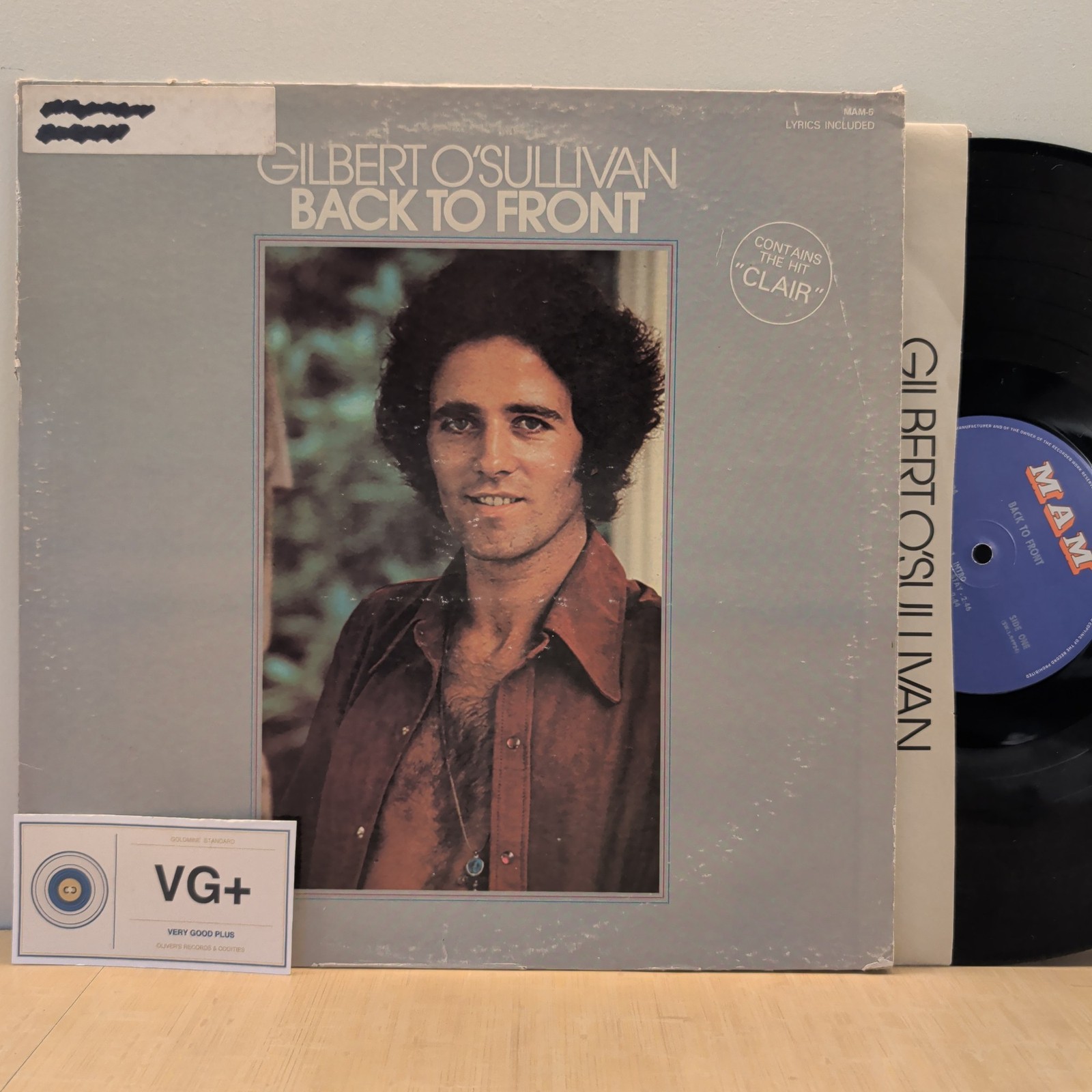 Gilbert O’Sullivan | Back To Front | Vinyl LP 1972 MAM MAM-5 | VG+/VG+