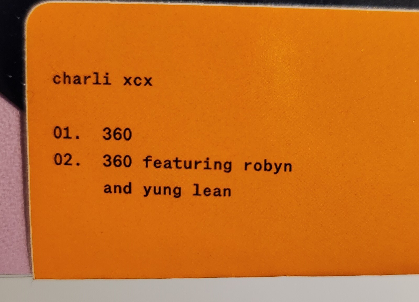 Charli XCX “360” 7″ Vinyl Single (2024 Atlantic Records) NEW Spotify Fan First