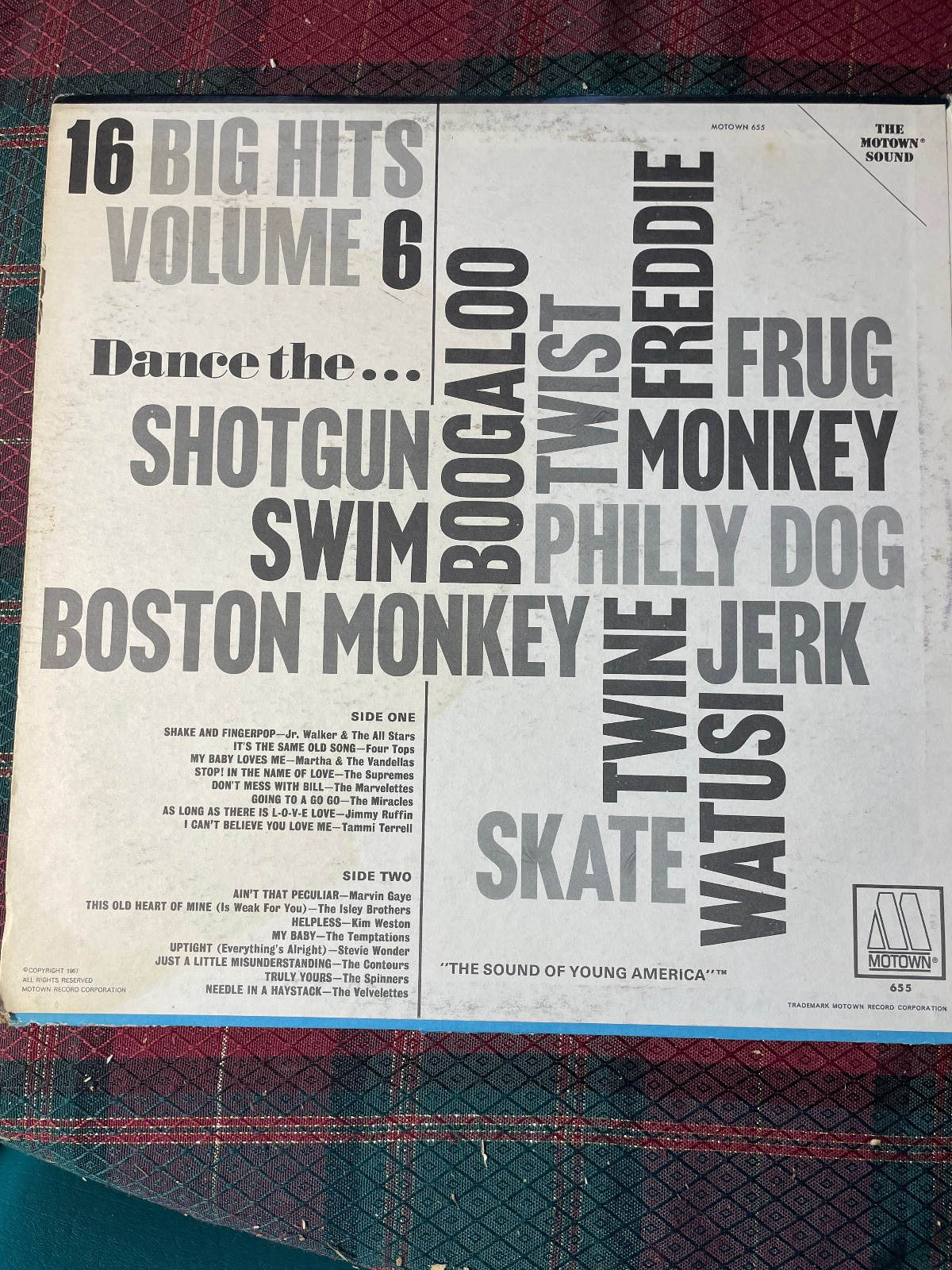 The Motown Sound A Collection Of Original Big Hits Vol 6 Motown Records 655 LP