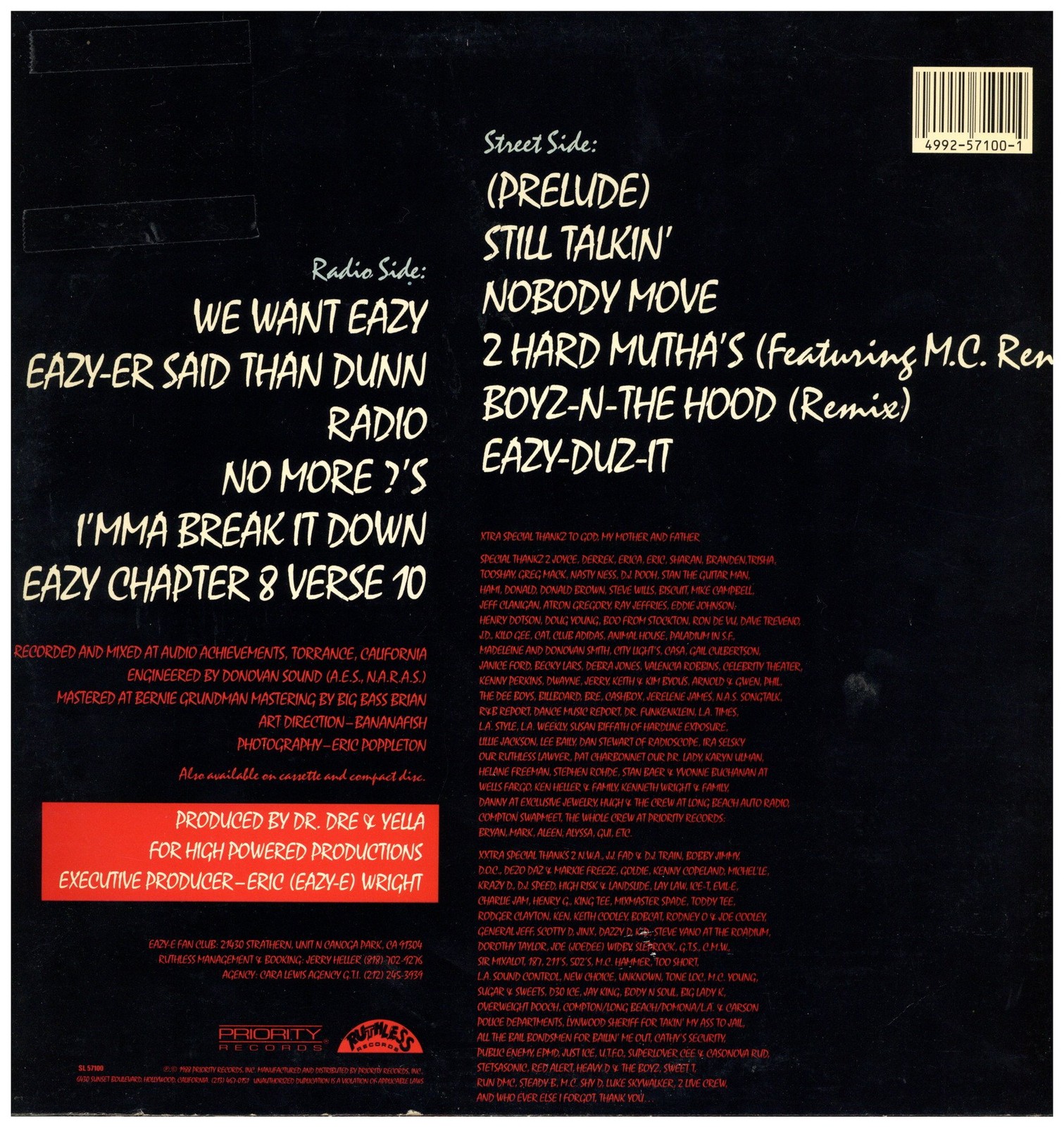 Eazy-E – Eazy-Duz-It ’88 LP US ORG!G+/VG