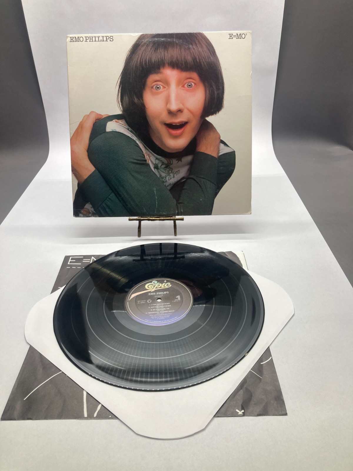 Emo Philips E=MO² Vintage Vinyl LP 1985 Epic Record BFE-39981