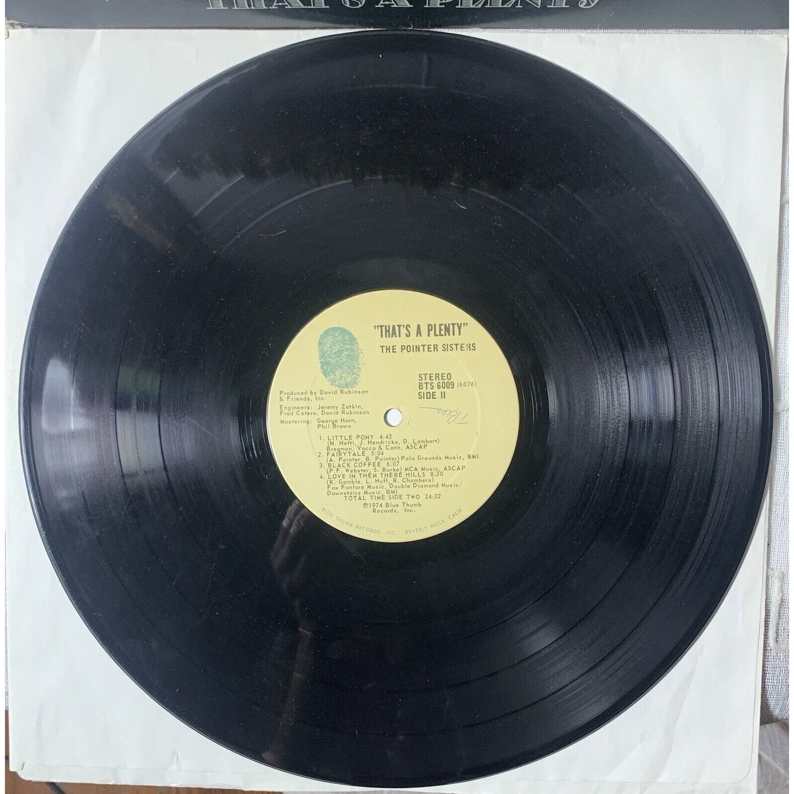 The Pointer Sisters That’s A Plenty 1974 Vinyl LP Blue Thumb BTS 6009 Funk Soul
