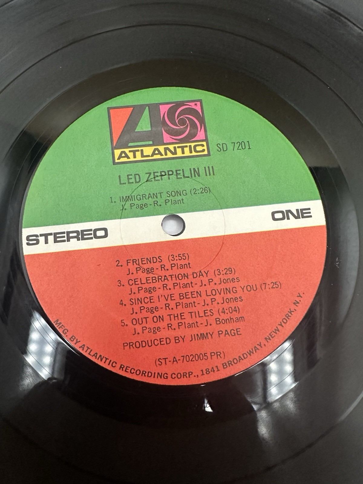 LED ZEPPELIN III – LP Vinyl Atlantic Records SD 7201 Gatefold