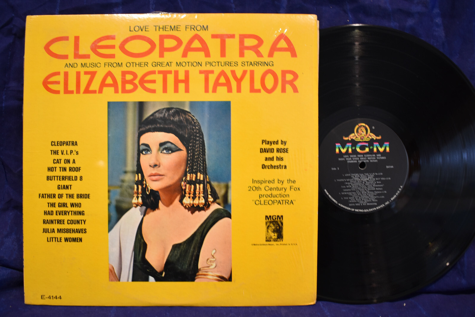 Cleopatra Soundtrack LP Elizabeth Taylor EX/NM