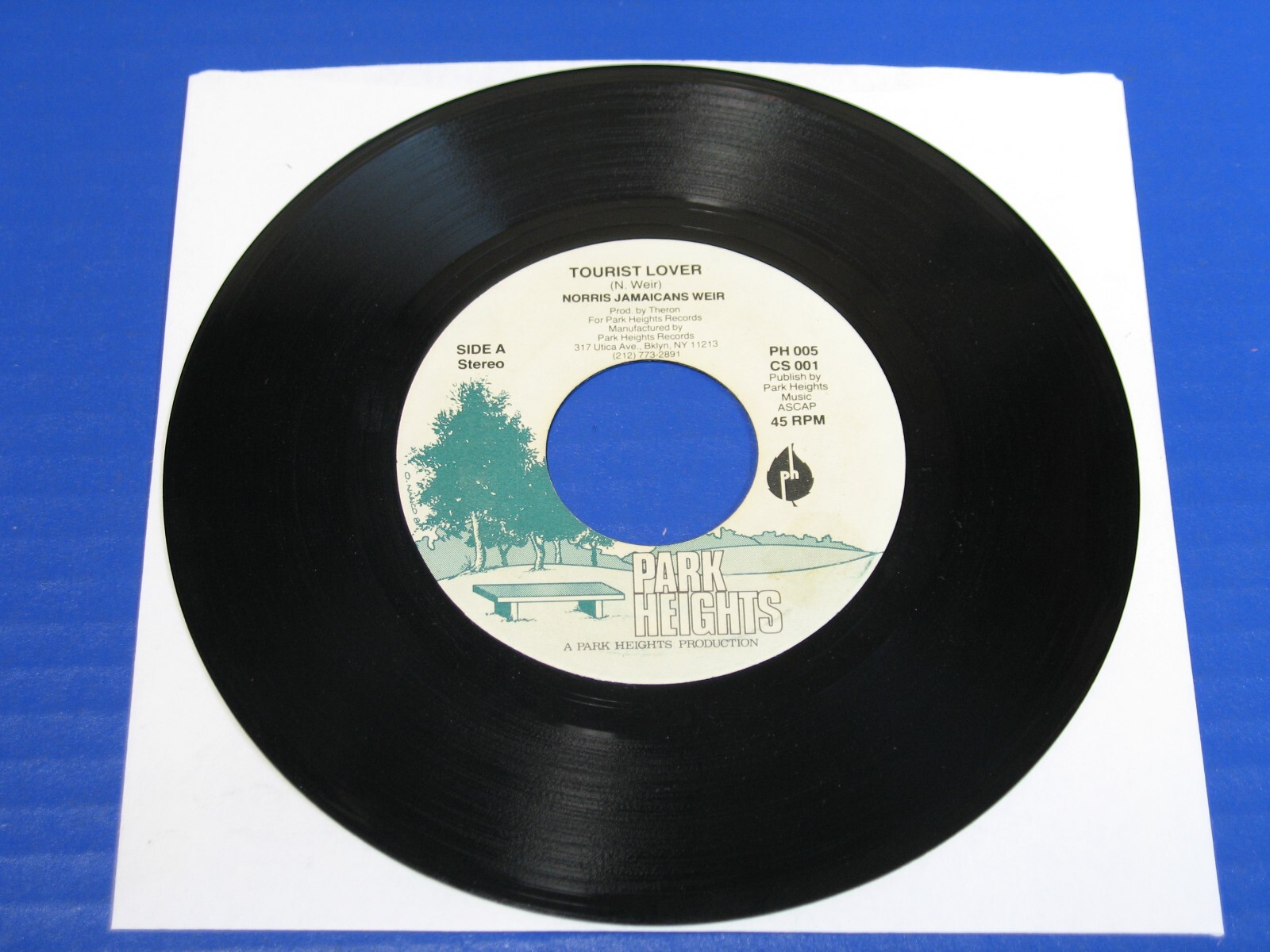 Norris Jamaicans Weir – Tourist Lover /Part II – Soul Reggae 45 Park Heights VG