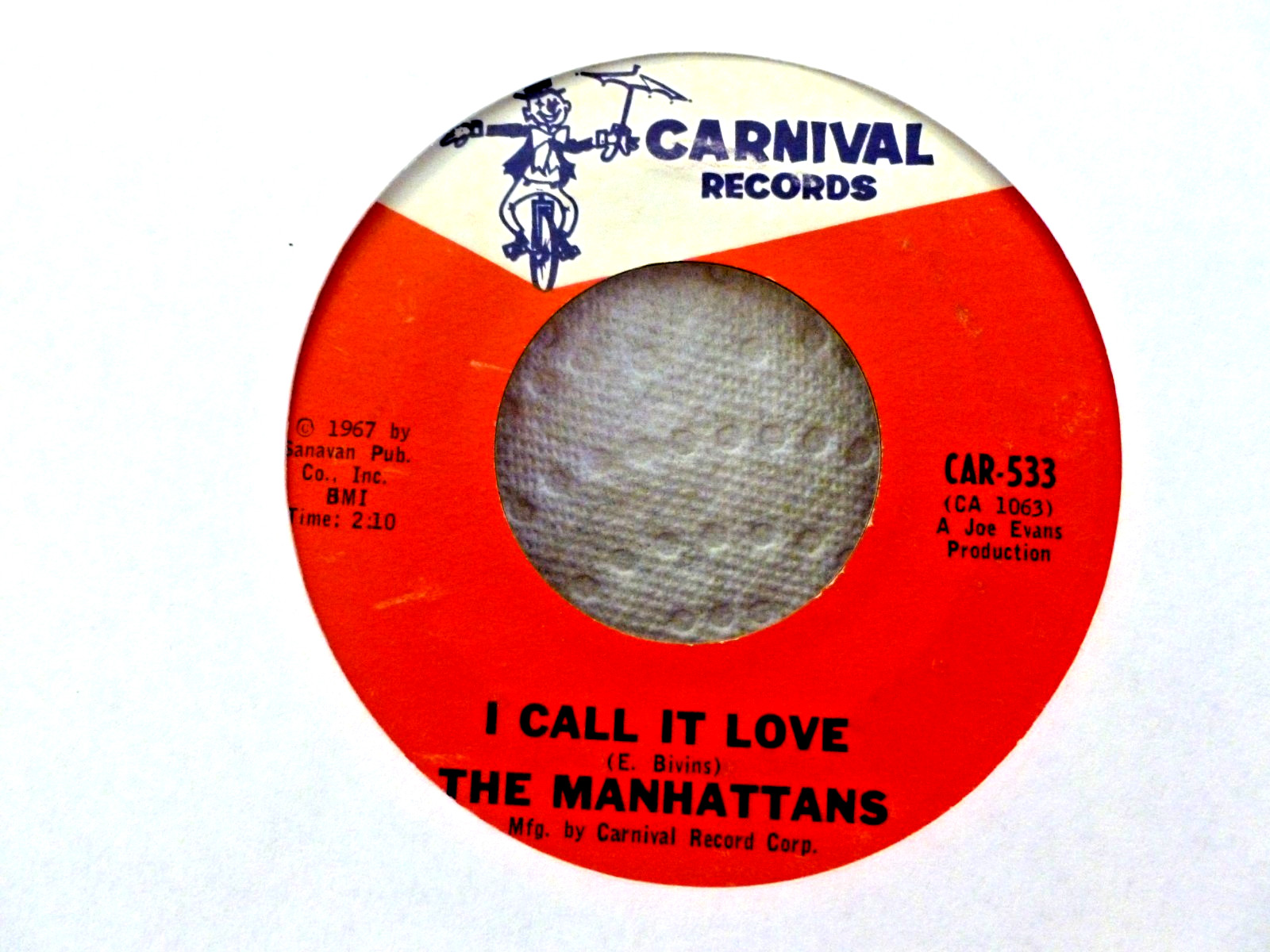 The Manhattans-Carnival 45-I Call It Love-Disc is NOS