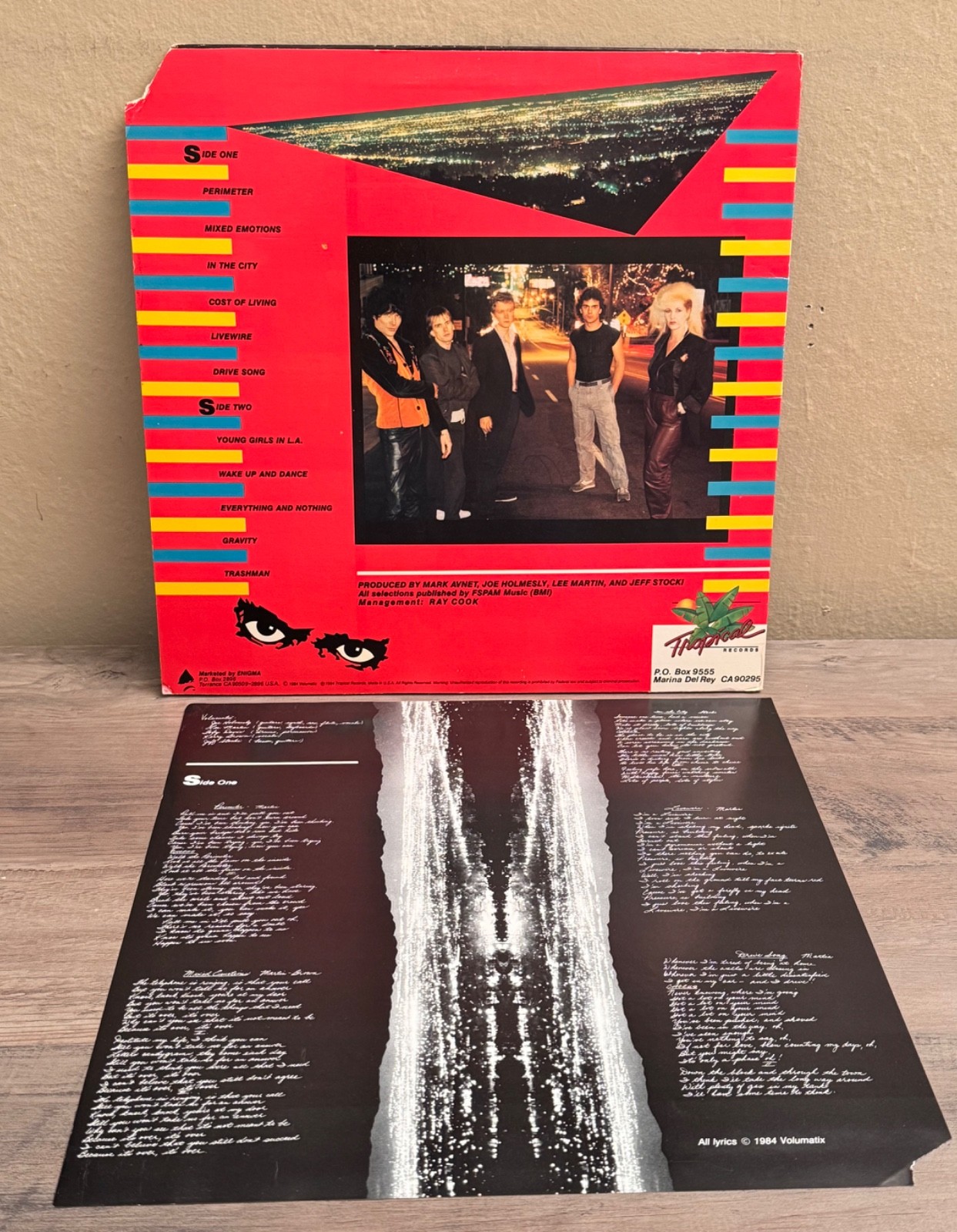 VOLUMATIX IN THE CITY POP NEW WAVE INCLUDES INSERT TROPICAL RECORDS LABEL EX+