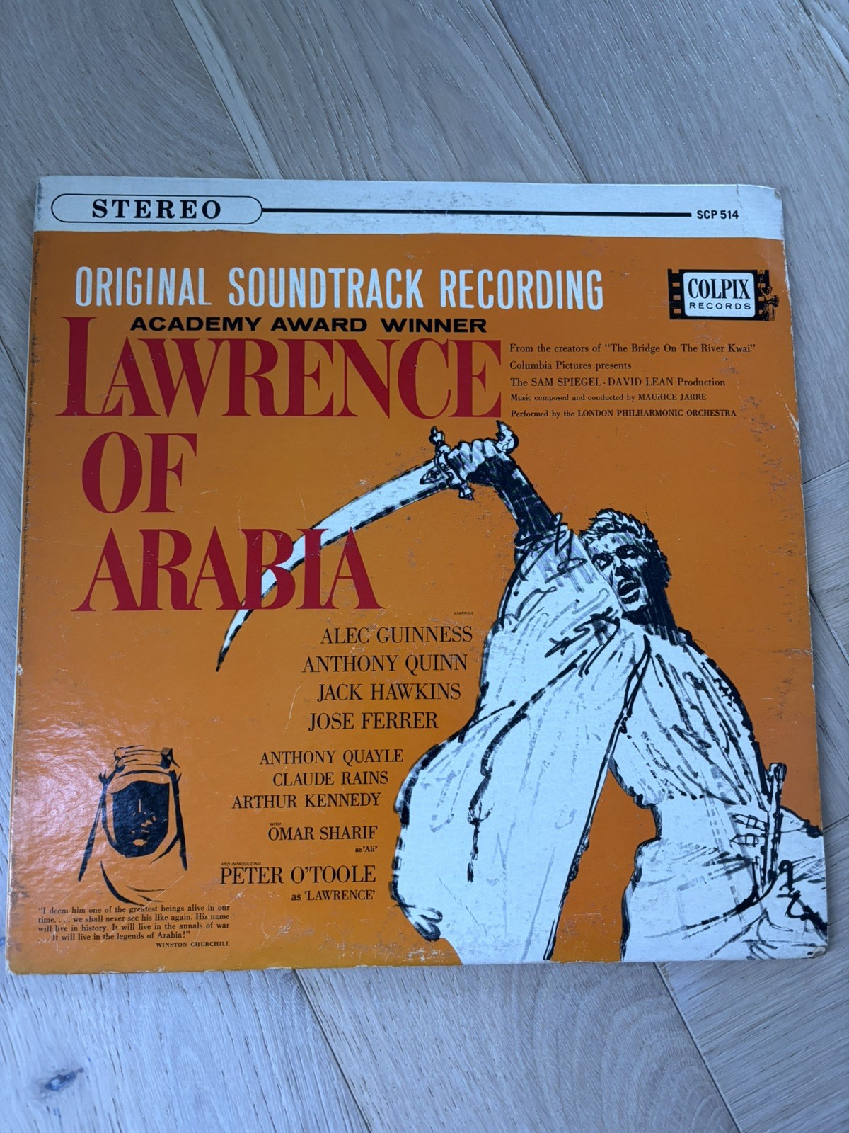 LAWRENCE OF ARABIA Soundtrack LP 1962 VG MAURICE JARRE Colpix Records VINYL