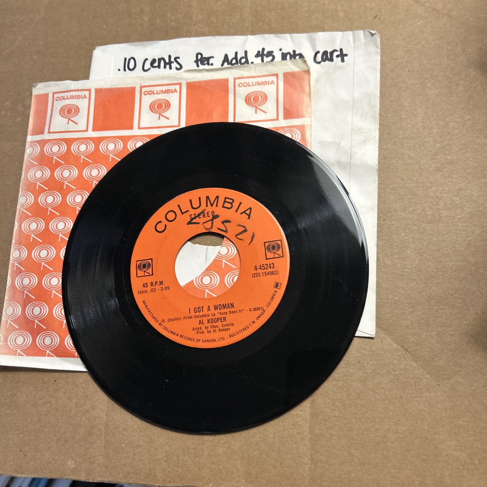 Al Kooper I Got A Woman/Eazy-Duz-It Columbia 45