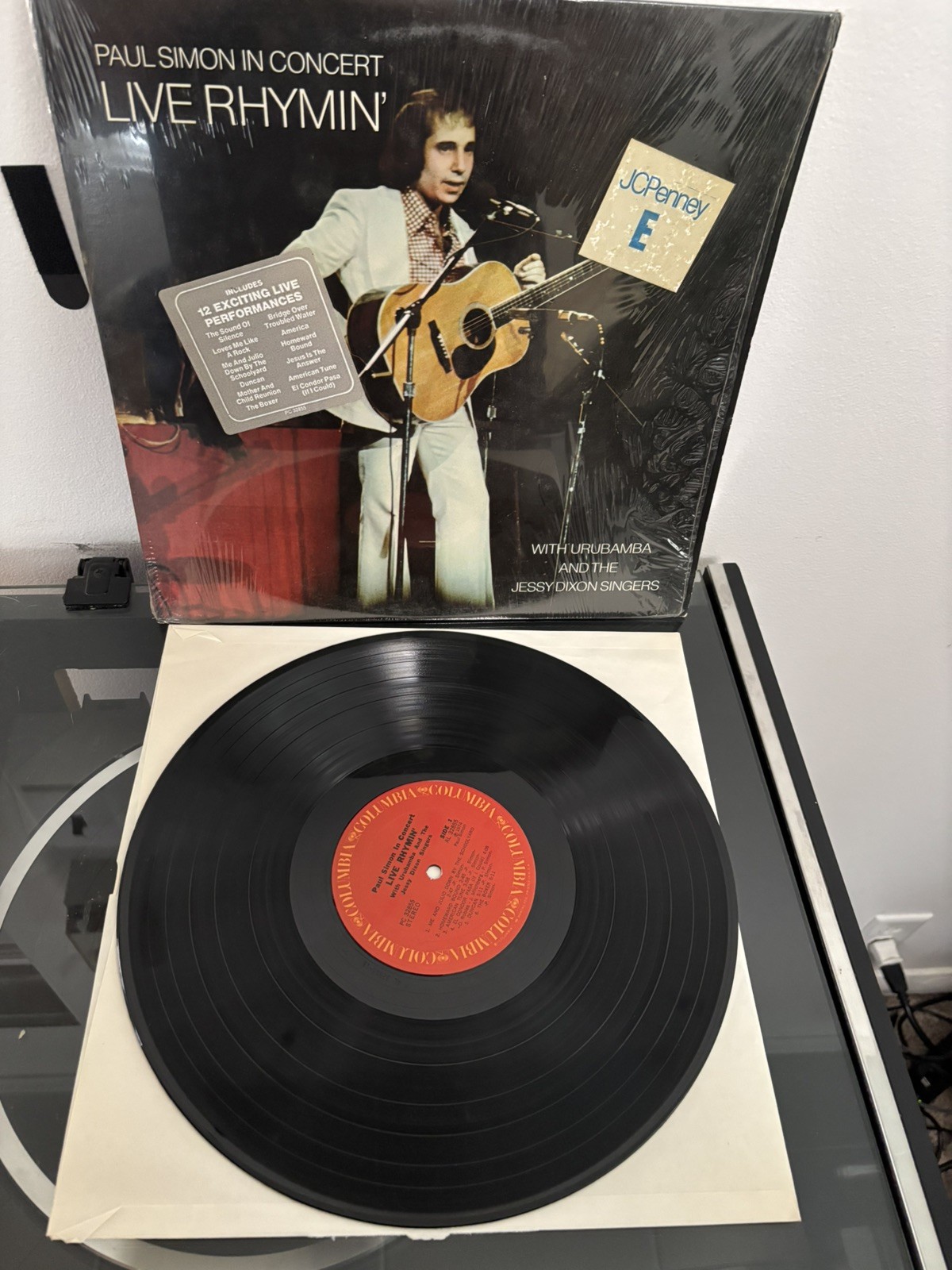 Paul Simon: In Concert Live Rhymin’-1974 PC-32855- VG+ In Shrink LP