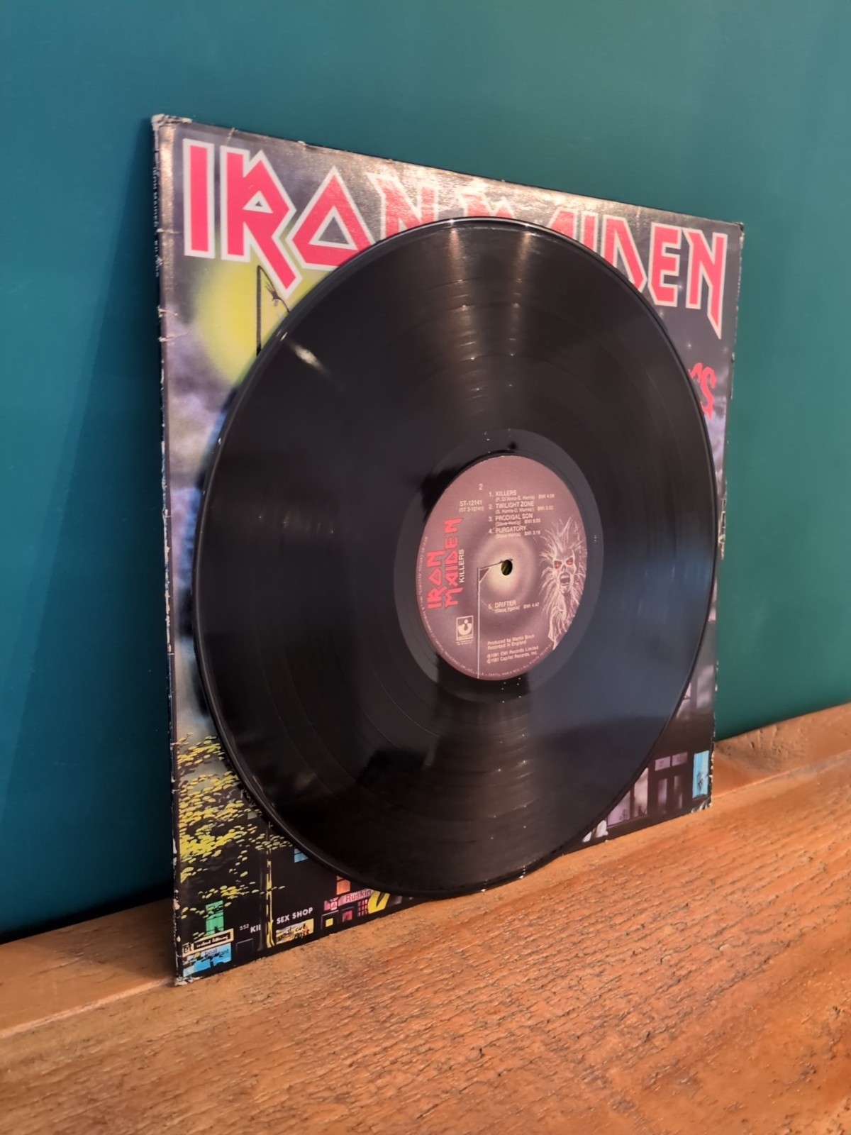 Iron Maiden Killers LP Vinyl Record 1981 Harvest ST-12141 1st Los Angeles Press