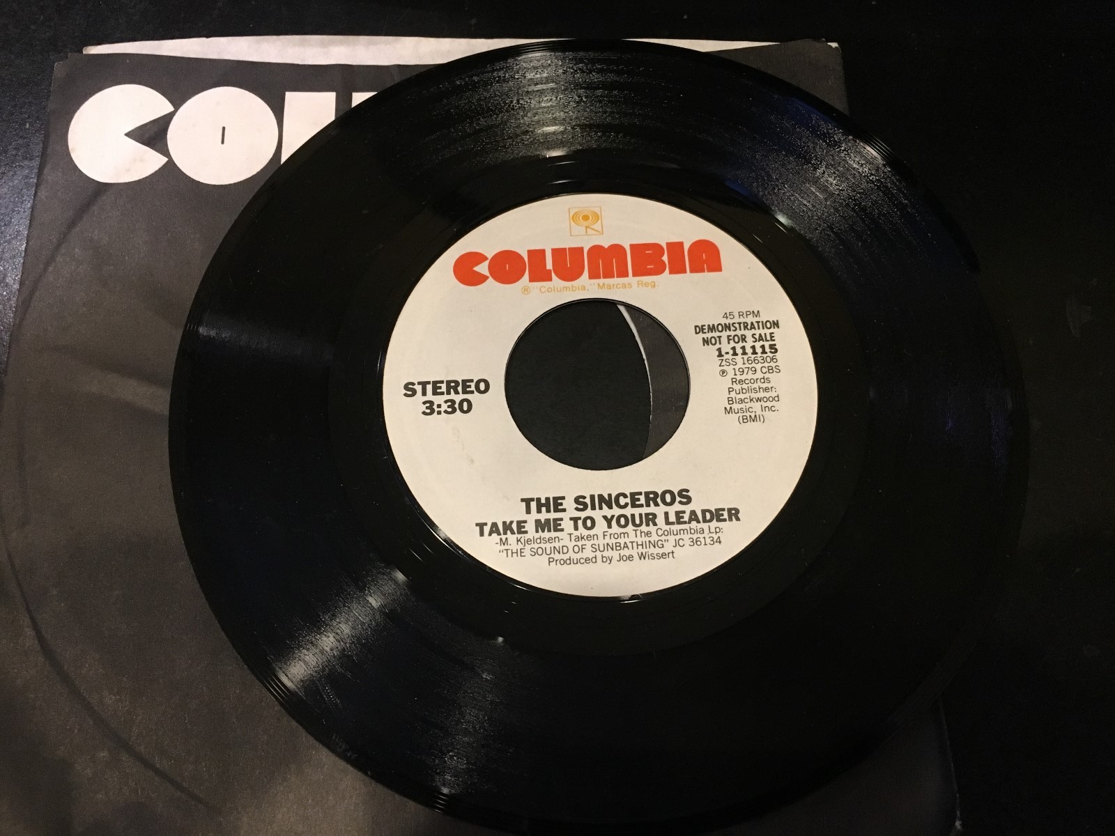 PROMO 45 Sinceros – Take Me To Your Leader COLUMBIA NM