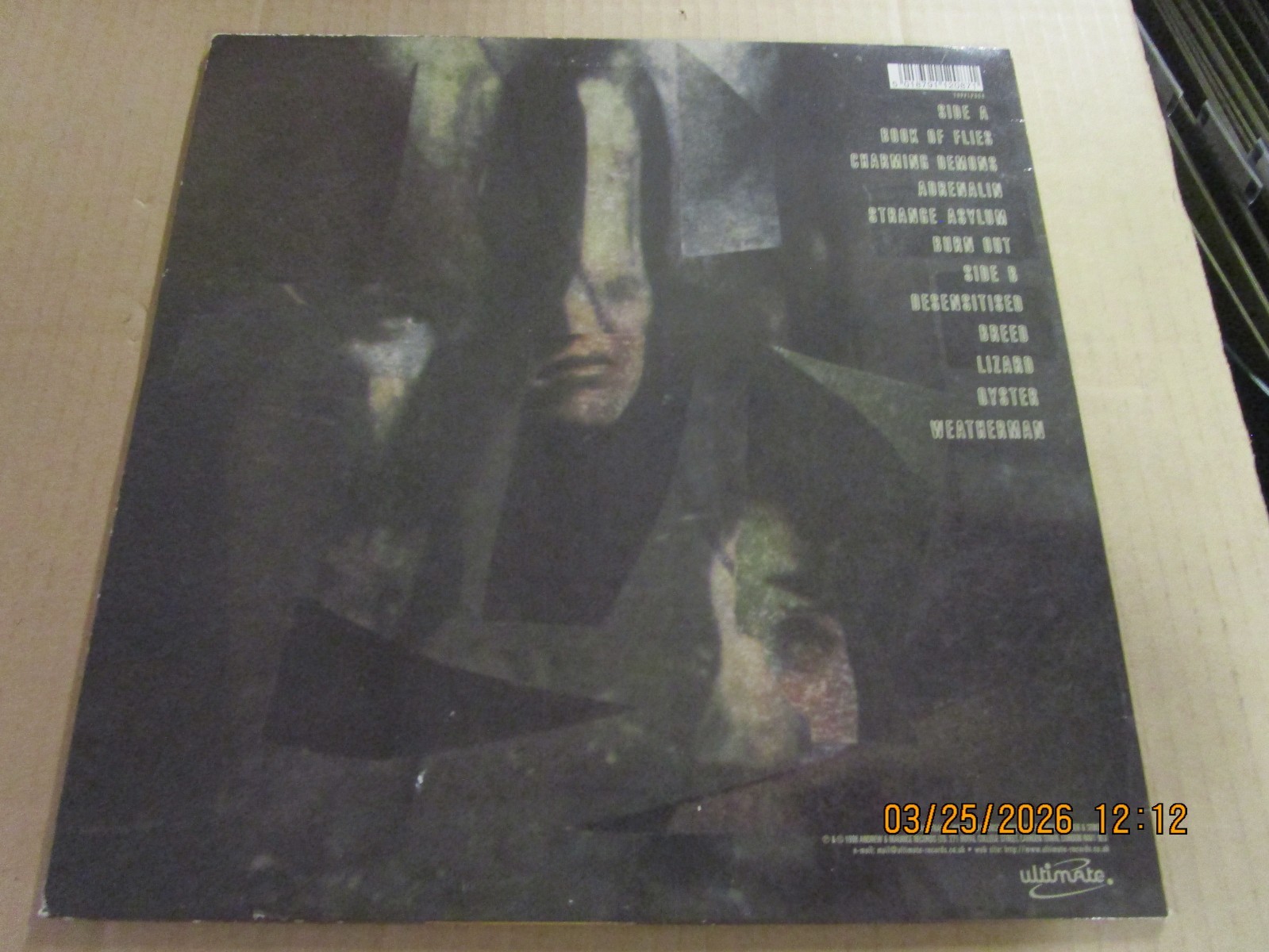 SENSER Asylum Original UK Press LP Used! 1998 Ultimate Records Rock Breakbeat