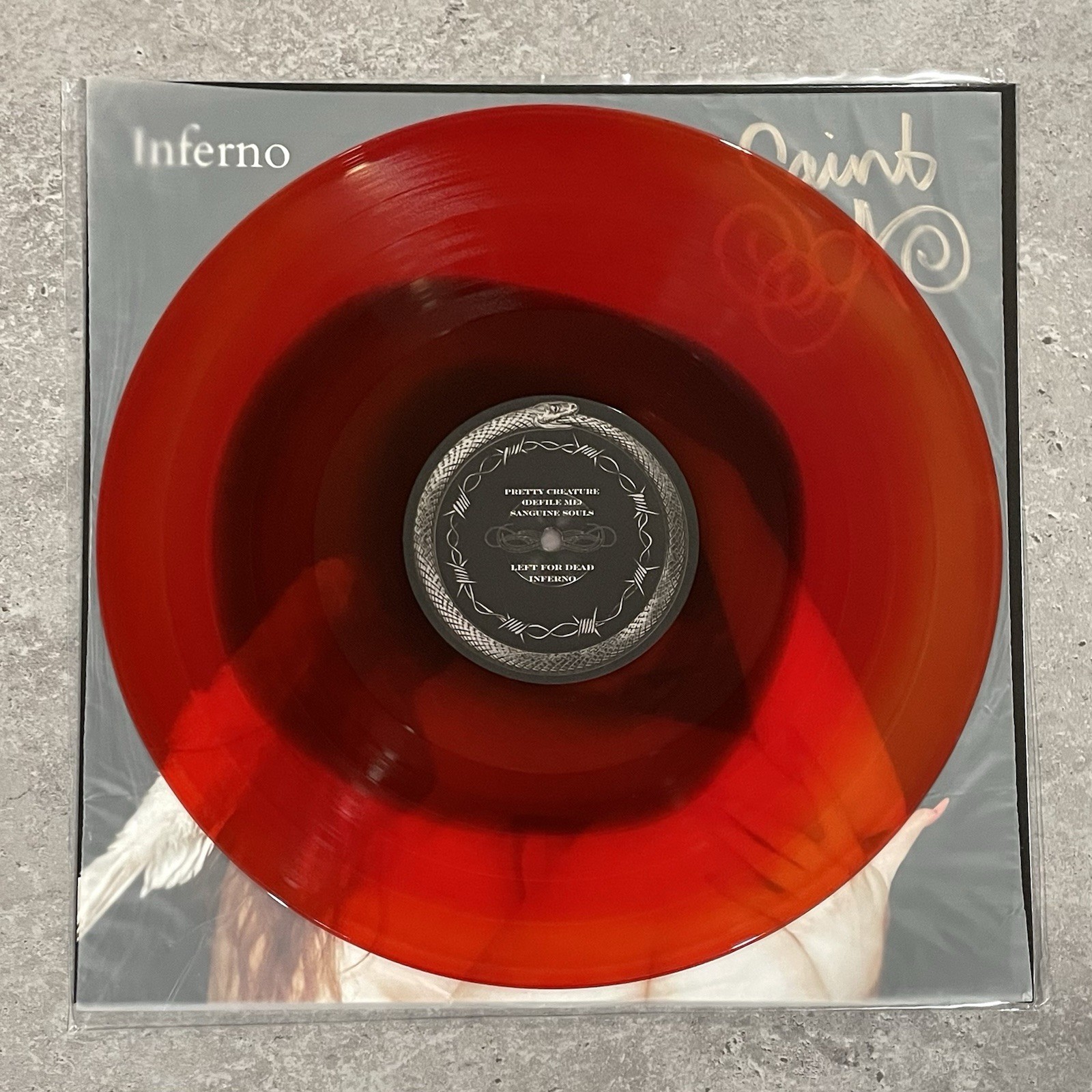 Saint Avangeline SIGNED Jacket /300 Inferno Hellfire Swirl Vinyl LP IN HAND