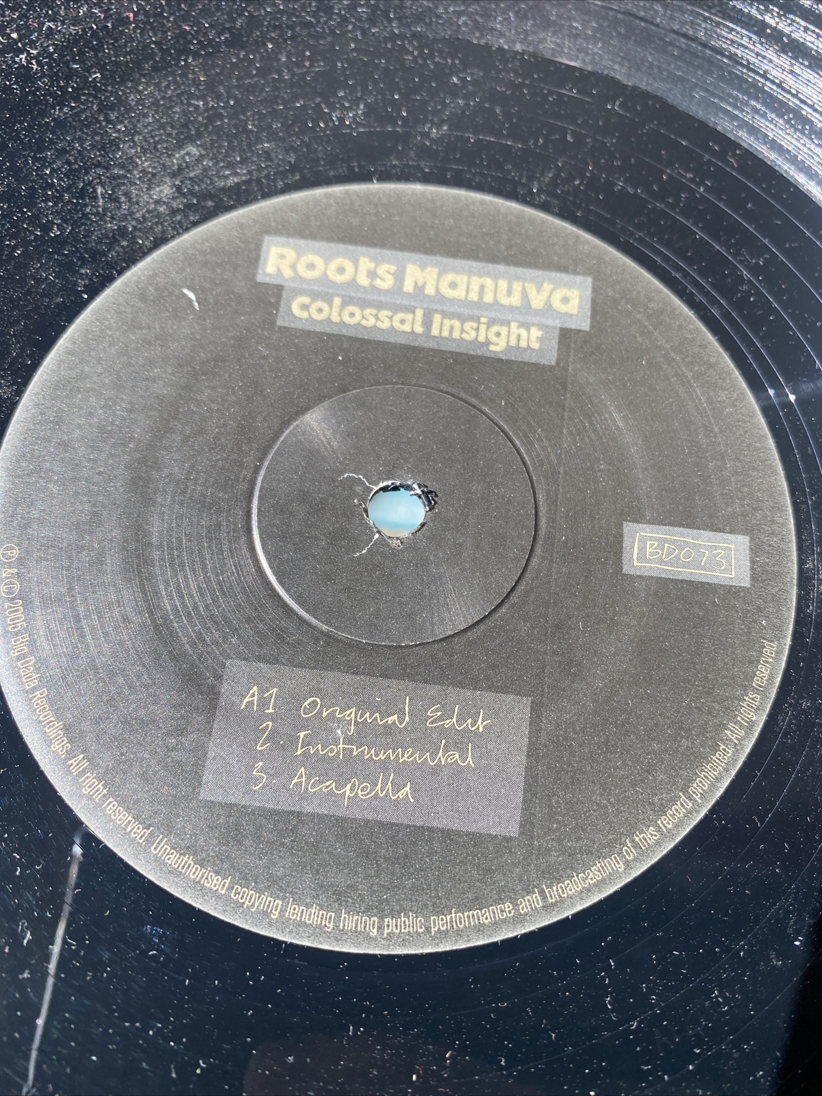 Roots Manuva Collosal Insight Big Dada Banana Klan BD073