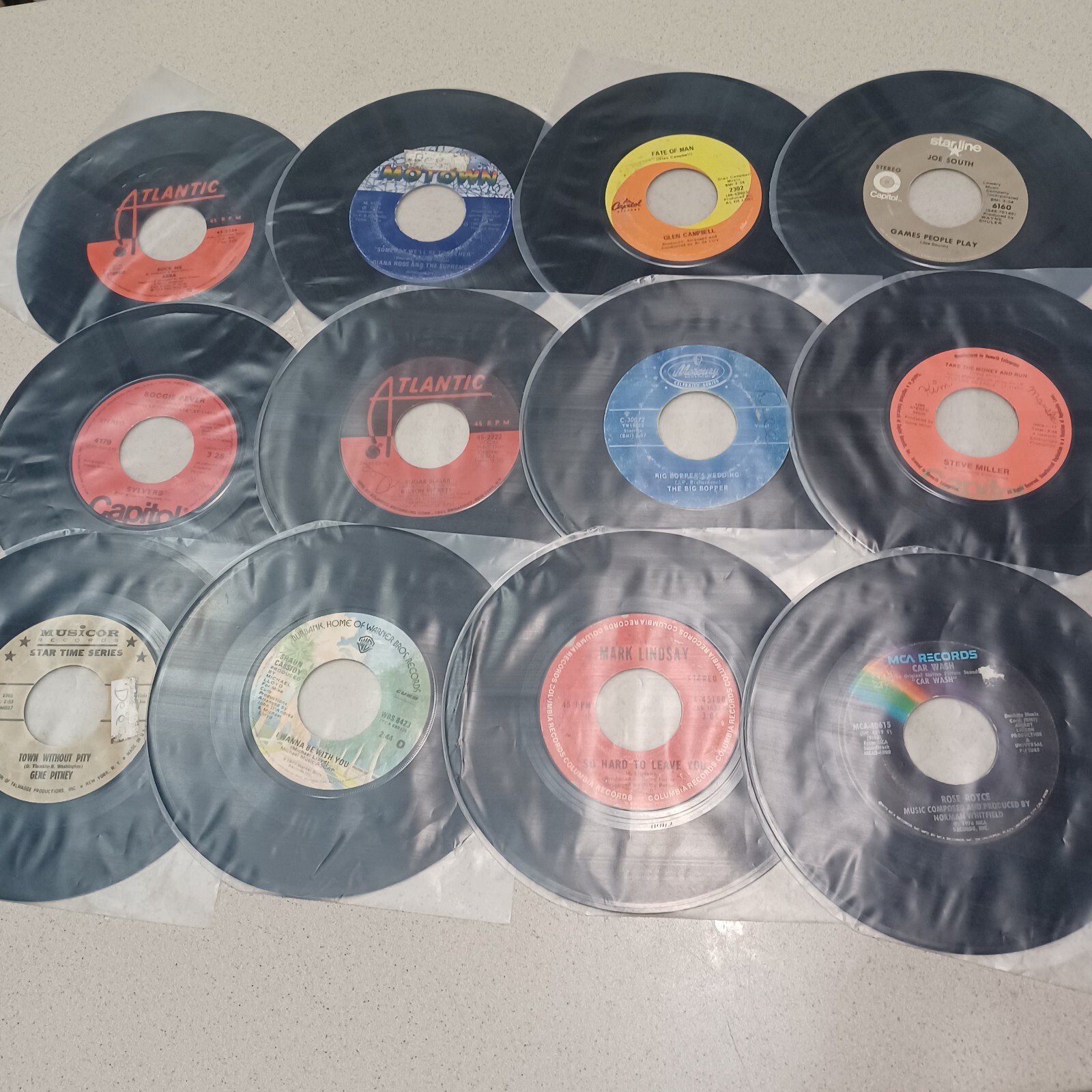 LP Records 45 RPM Singles 1950s 1960s Rock n Roll, Pop, etc Lot of 39 Pre-owned