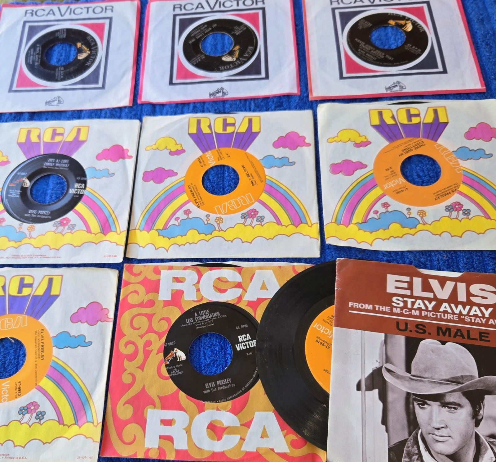 FINAL CHANCE– Elvis Presley 45 RPM RCA Collection Vinyl Lot–$150 OBO ($100 Min)
