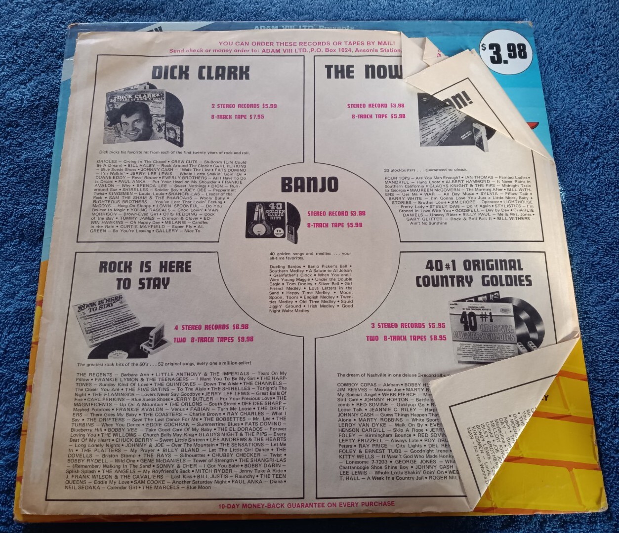 20 Solid Gold Hits LP Various Artists 1974 Adam VIII Ltd Grassroots Spinners