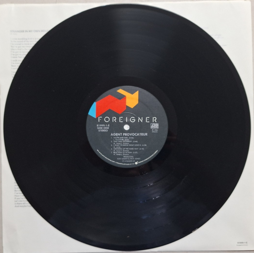 Foreigner ~ Agent Provocateur (Atlantic 1984 81999-1-E) Ex Vinyl