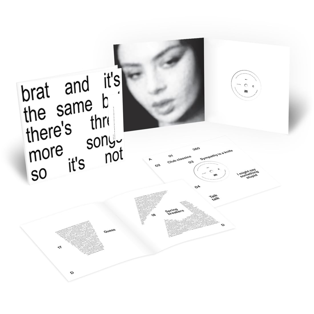 CHARLI XCX BRAT ITS THE SAME BUT THERES THREE MORE SONGS SO ITS NOT 2LPWHITE