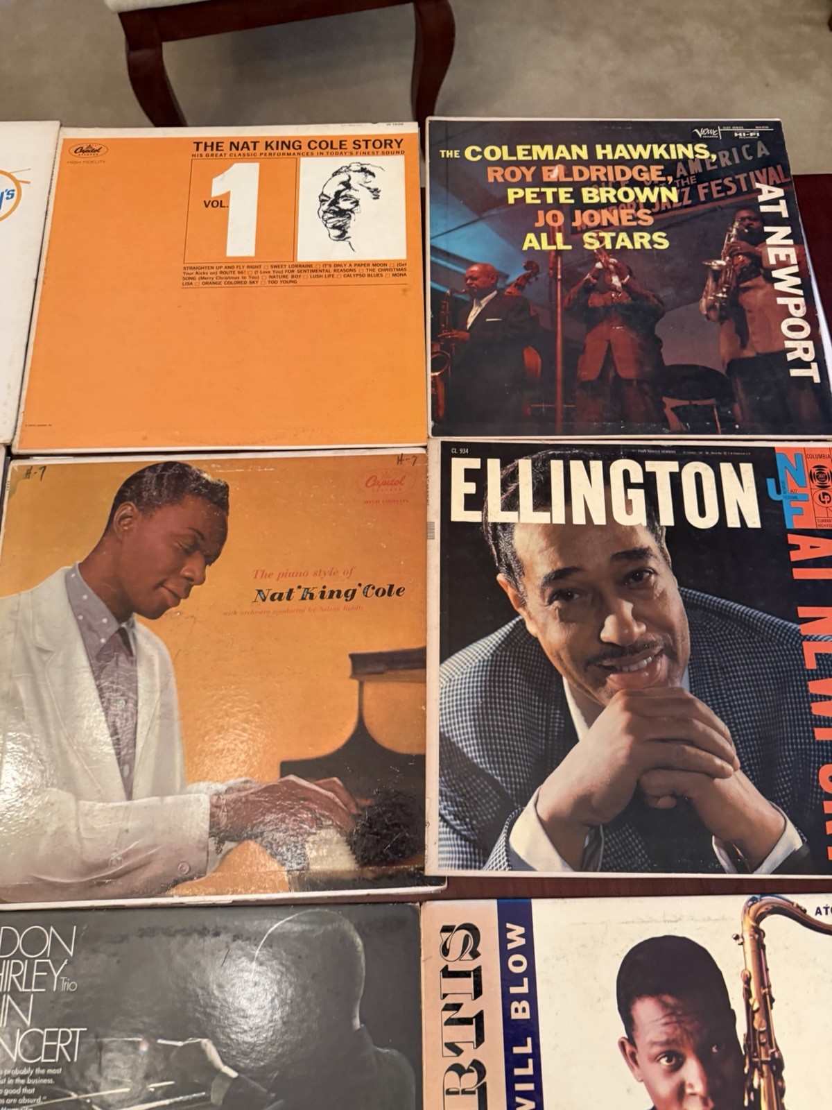 24 Vintage Jazz LP Record Lot Ellington Armstrong Nat King Cole Ramsey Lewis