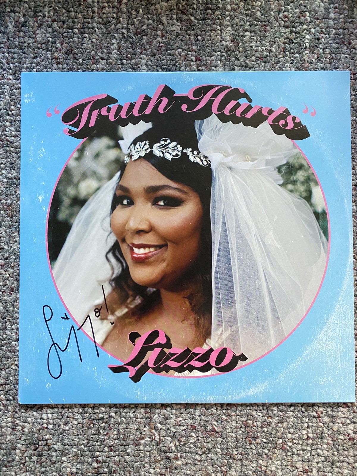 Lizzo – Truth Hurts AUTOGRAPHED SIGNED Baby Blue Vinyl LP Da Baby
