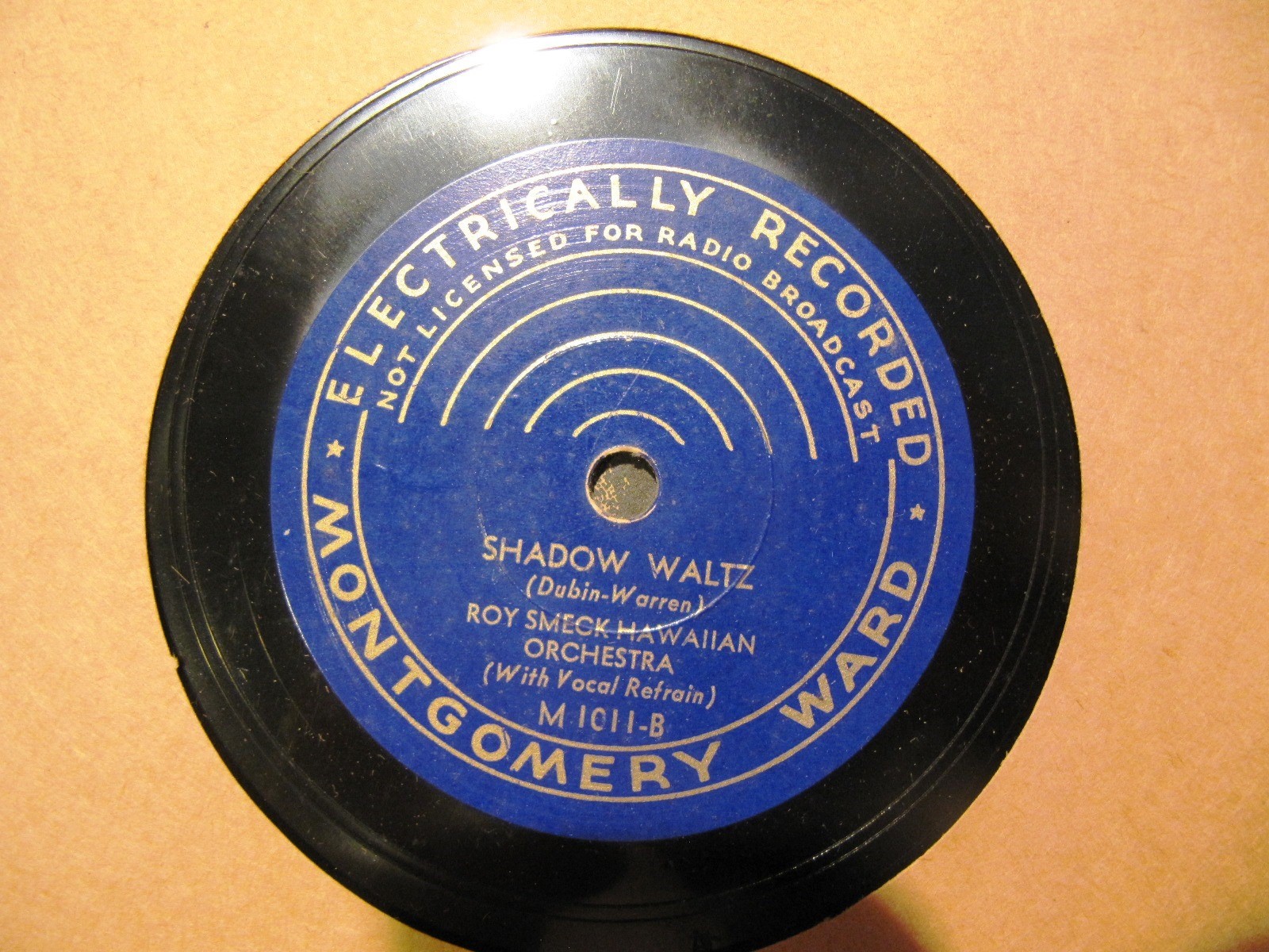 1932 ROY SMECK Hawaiian Or GUITAR PARADISE / Shadow Waltz MONTGOMERY WARD M 1011