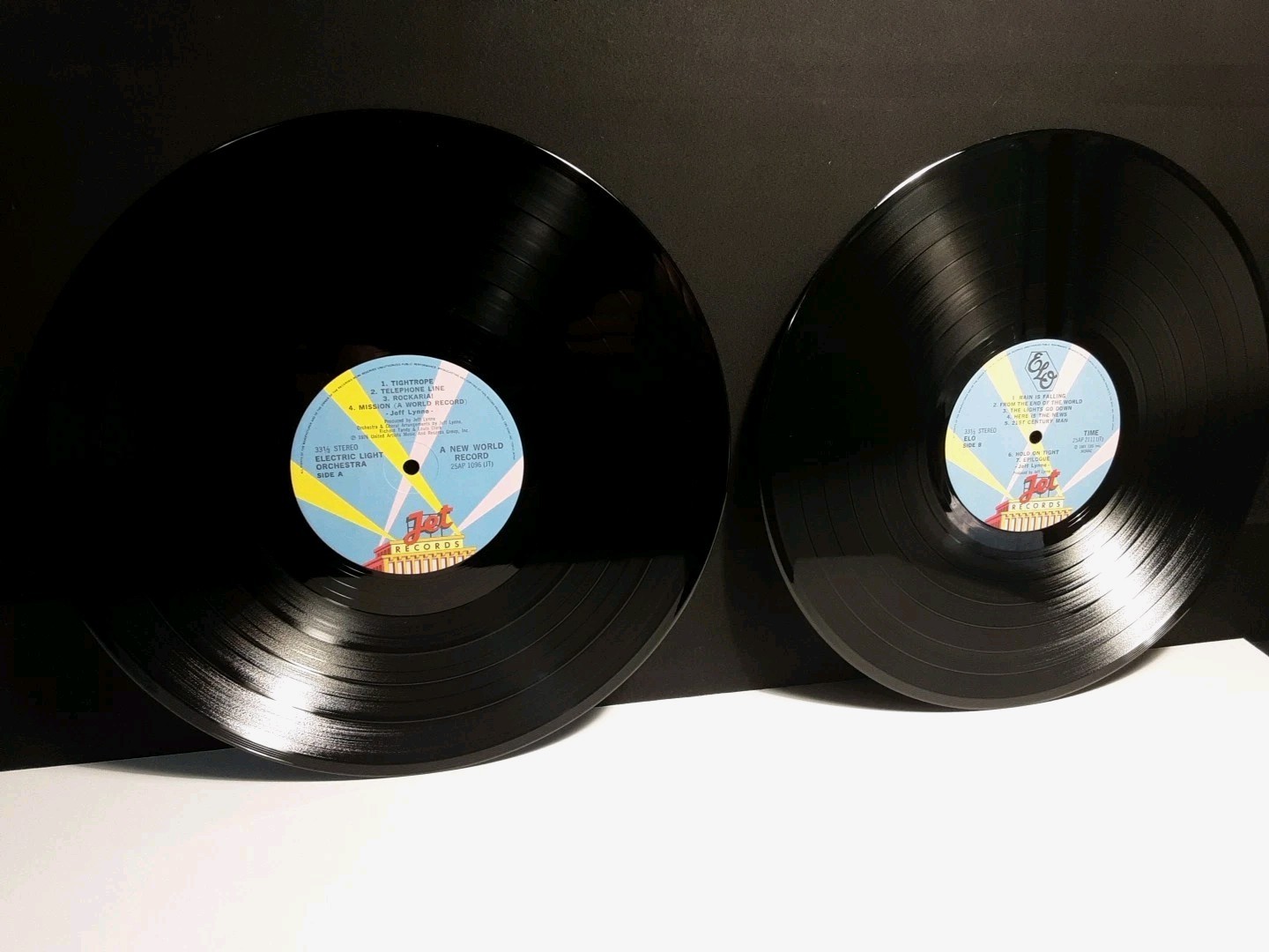 ELO 2-Lp Lot “A New Worlds Record and Time” Lps Japan-Obi-Vinyl Jeff Lynne