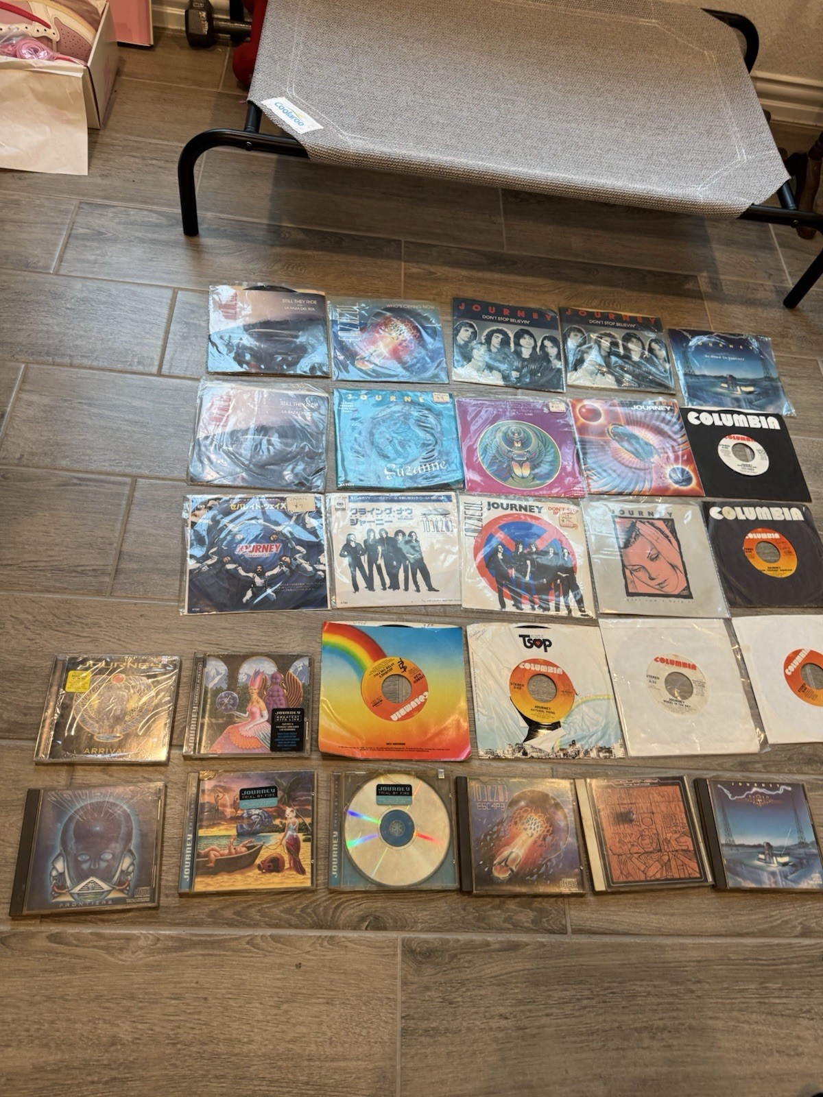 Journey Vinyl 45 RPM & CD Collection Lot Japanese Imports Escape Frontiers Rare