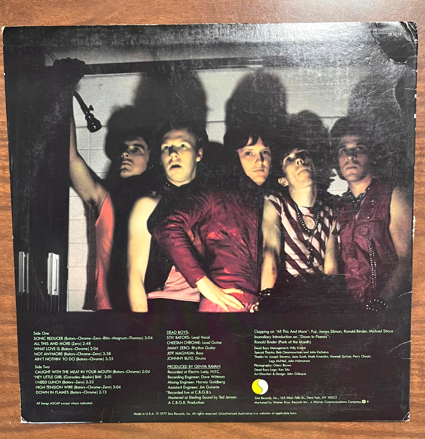 Dead Boys: Young Loud And Snotty 1977 1st US pressing vinyl Sire NM/VG