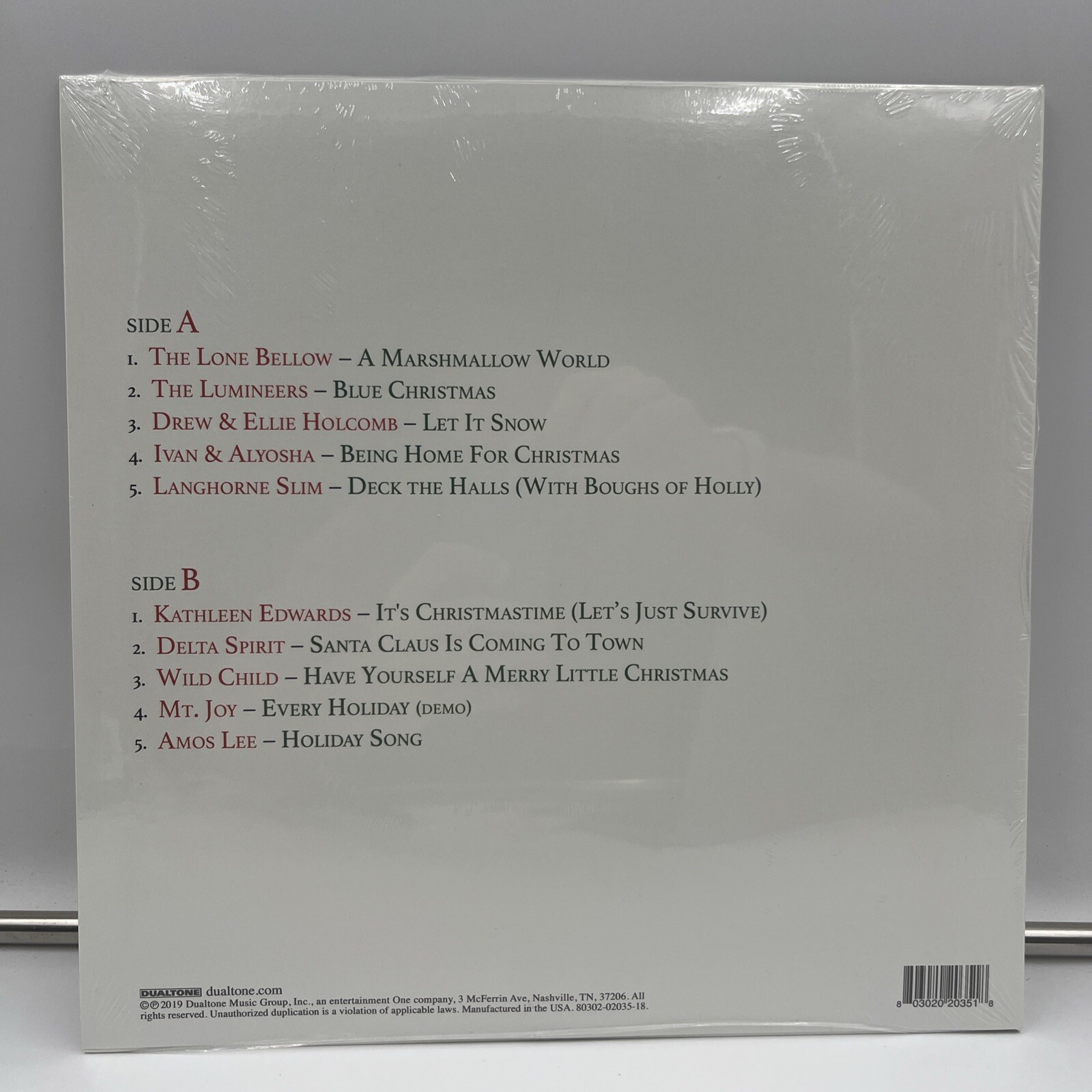Various – A Dualtone Christmas LP SEALED! 2022 Dualtone-803020203518 Lumineers