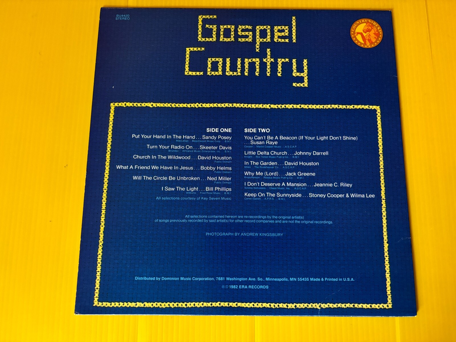Gospel Country Various Artists 82 ERA Records LP Riley Greene Helms Houston Raye