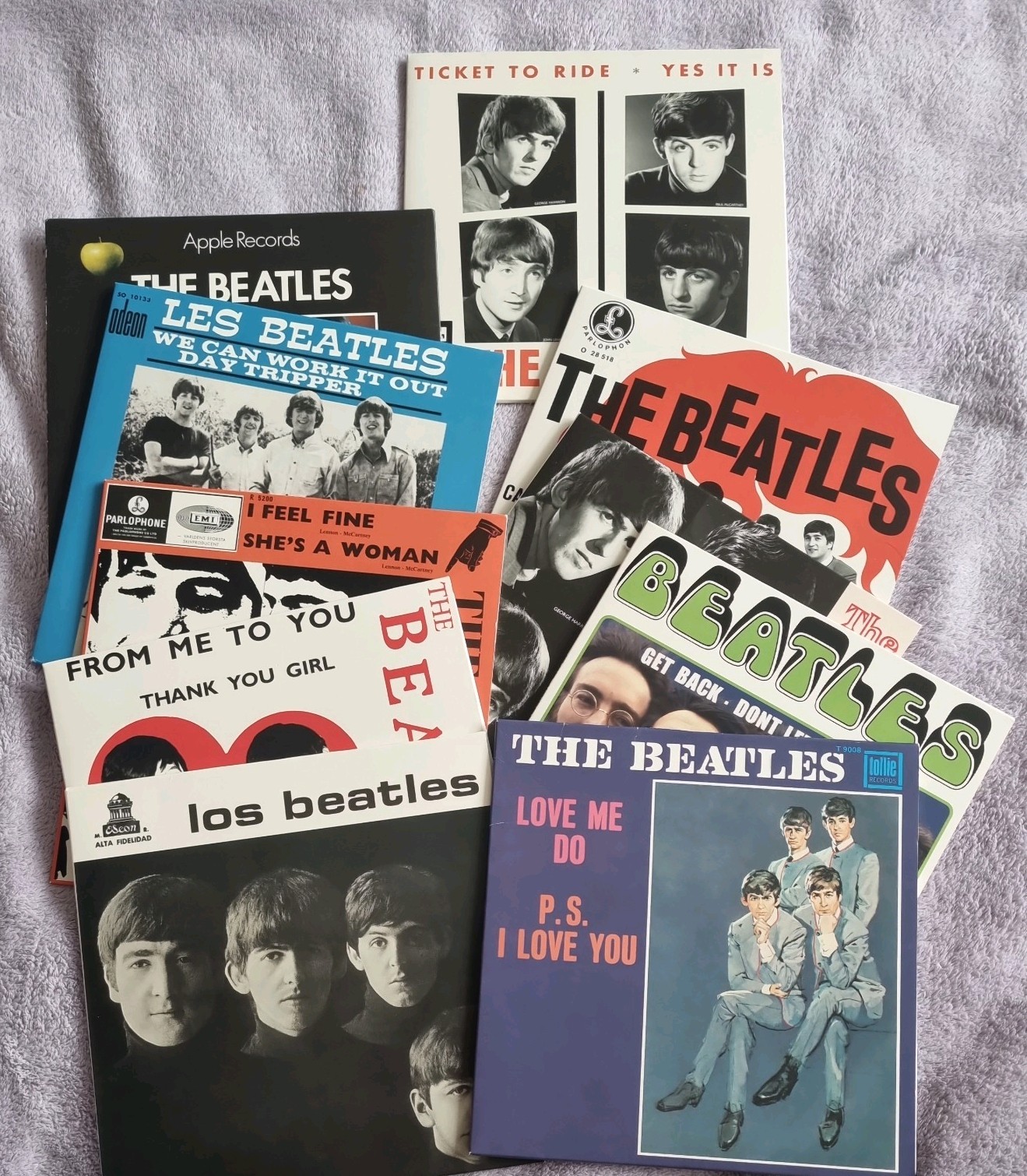Beatles 7″ Single Bundle 10 X 2019 New Unplayed Vinyl Records Unique Sleeves
